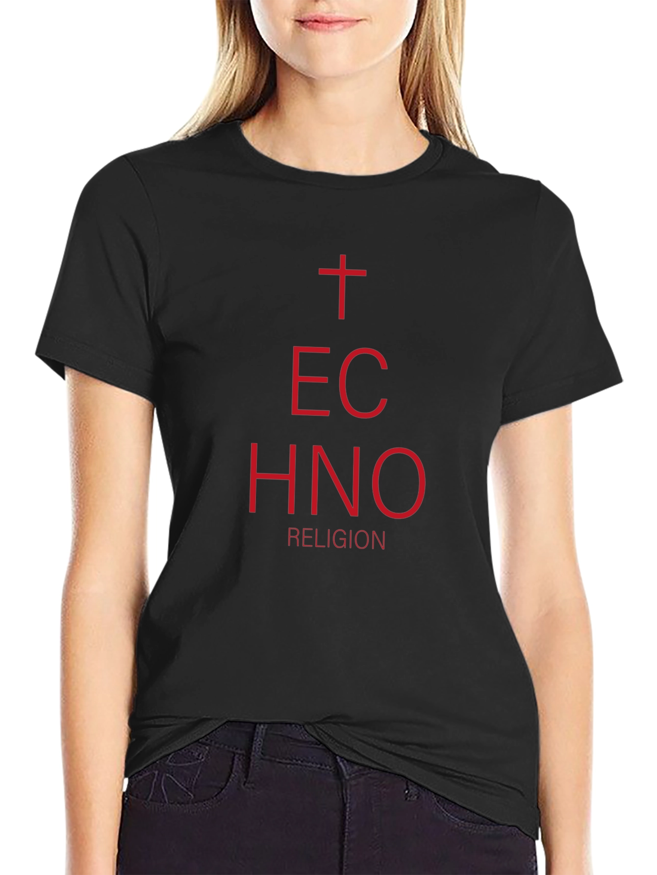 Techno Religion Graphic T-Shirt