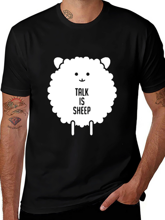 Talk is Sheep T-Shirt - Funny Sheep Pun Tee