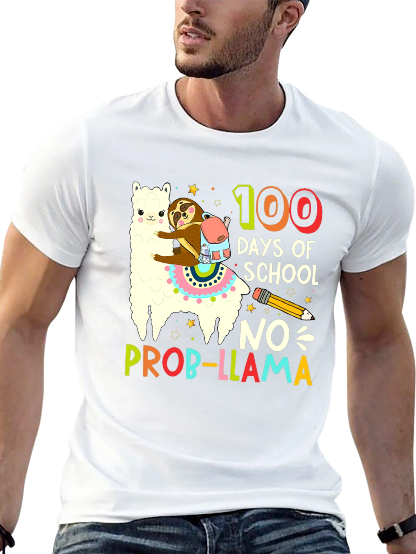 100 Days of School Llama T-Shirt