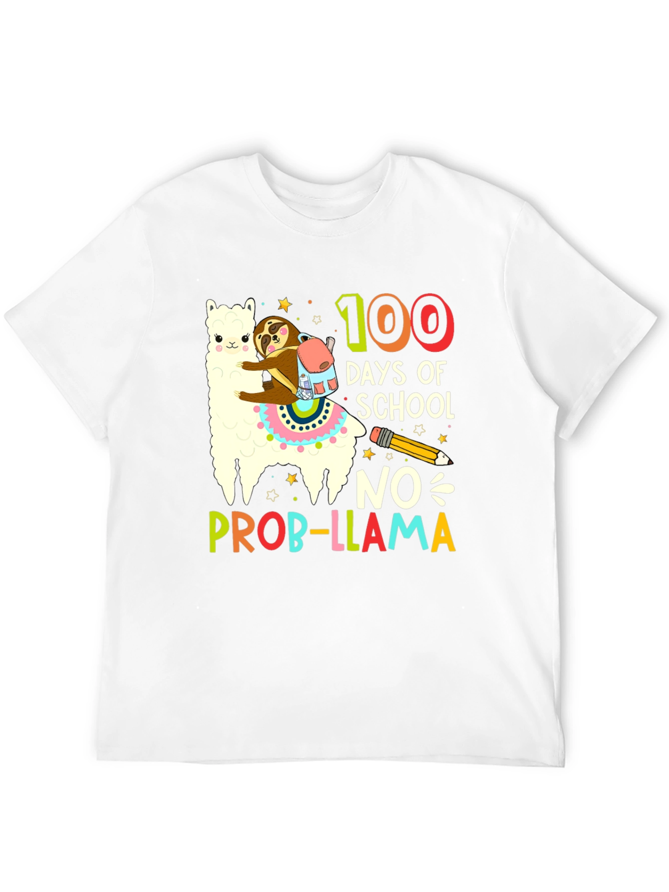 100 Days of School Llama T-Shirt