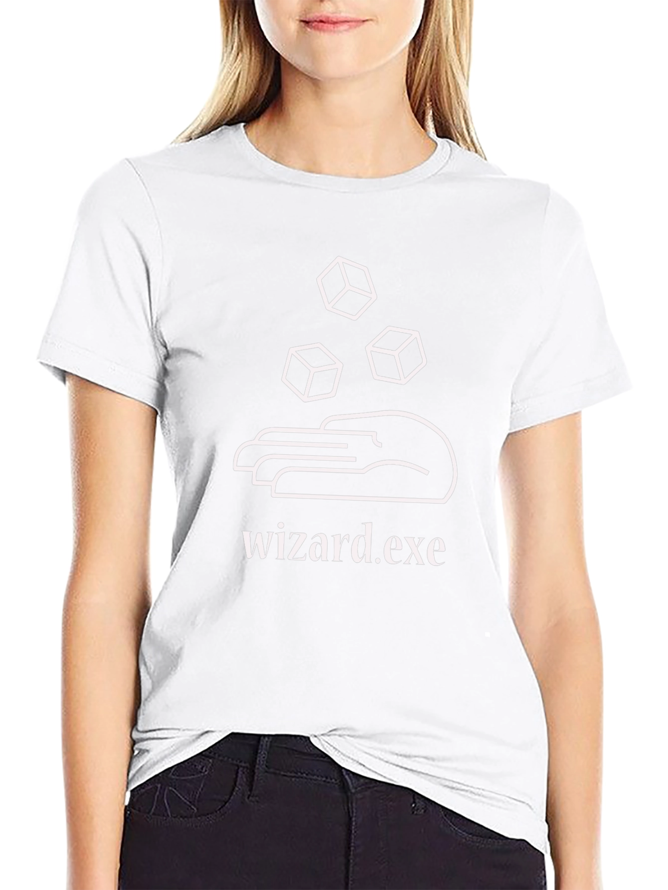Wizard.exe T-Shirt - Black Cotton Graphic Tee
