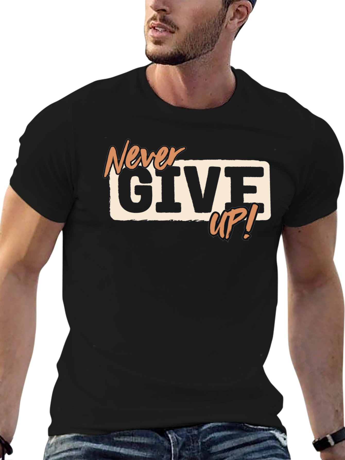 Never Give Up T-Shirt - Motivational Tee