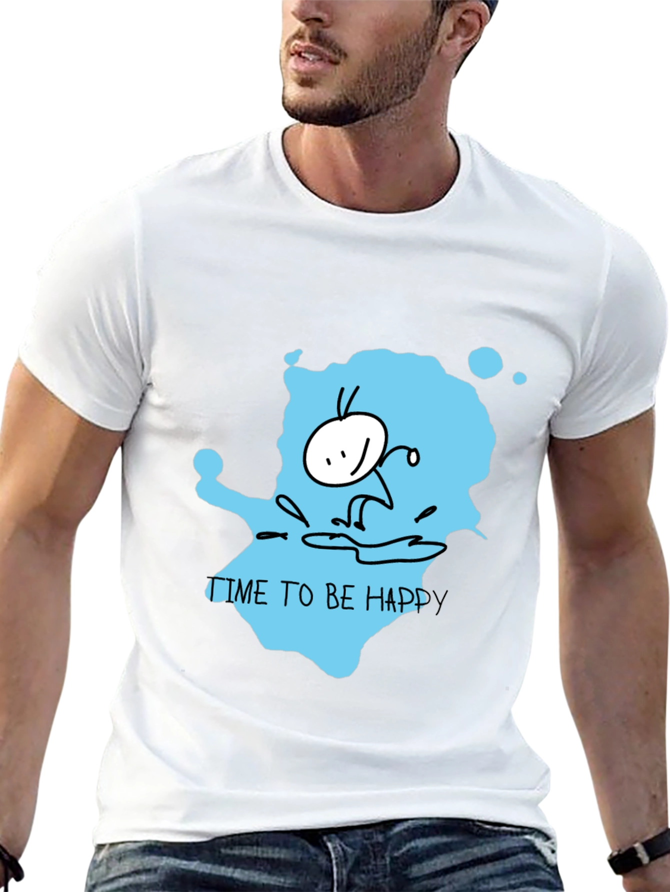 Happy Time Black T-Shirt
