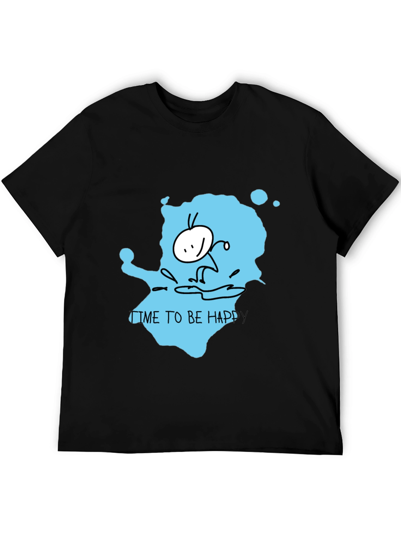 Happy Time Black T-Shirt