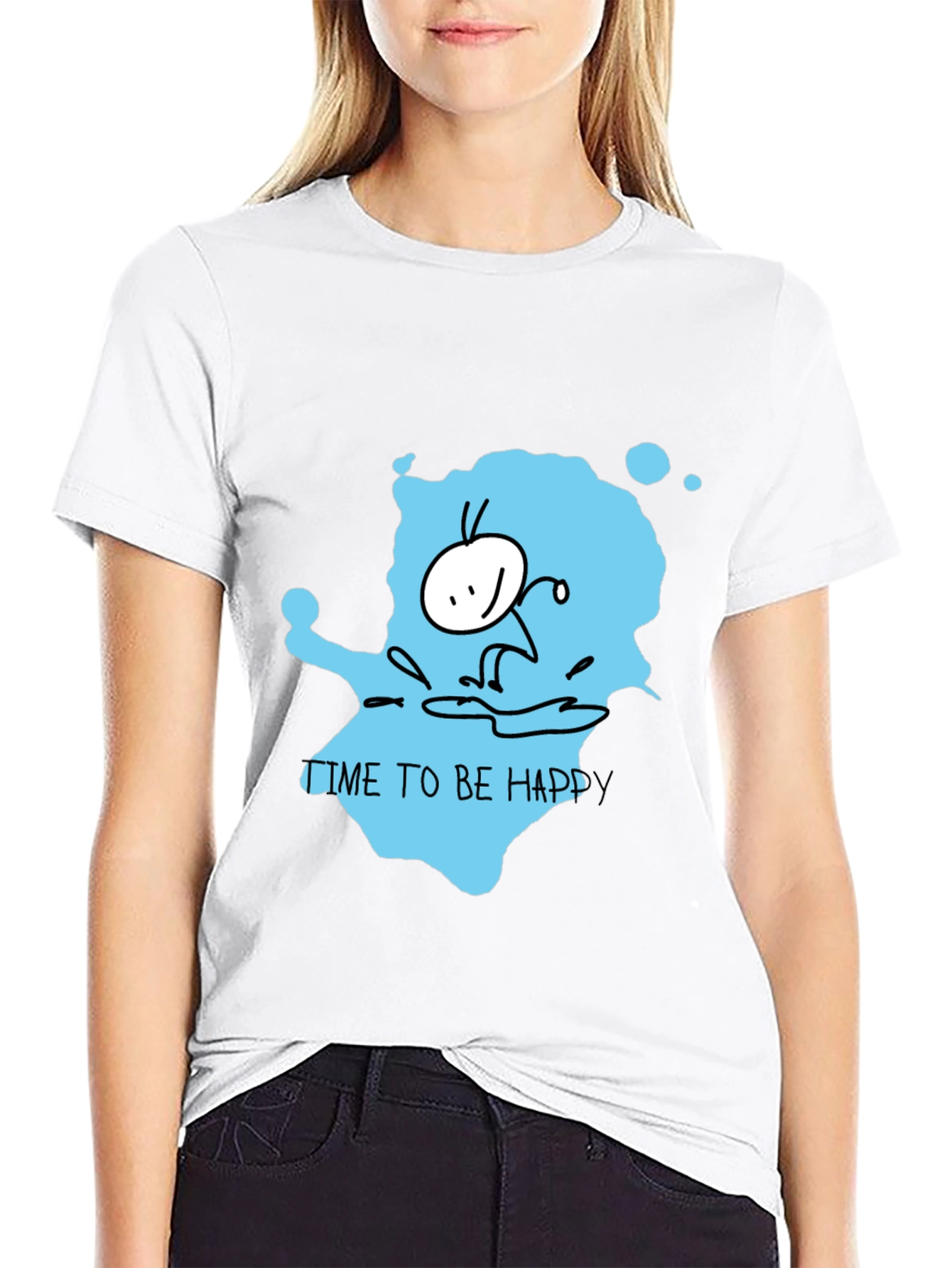 Happy Time Black T-Shirt