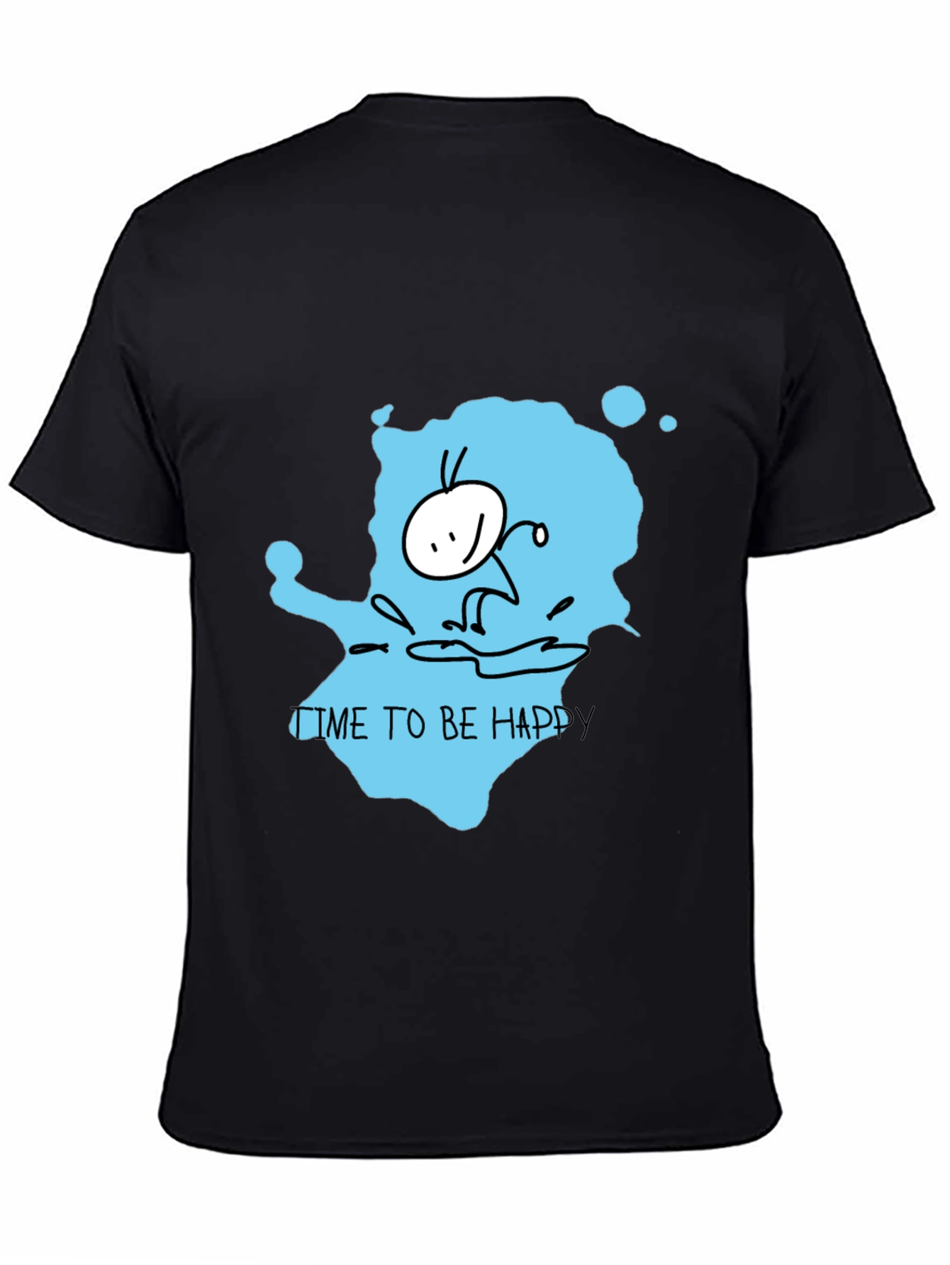 Happy Time Black T-Shirt