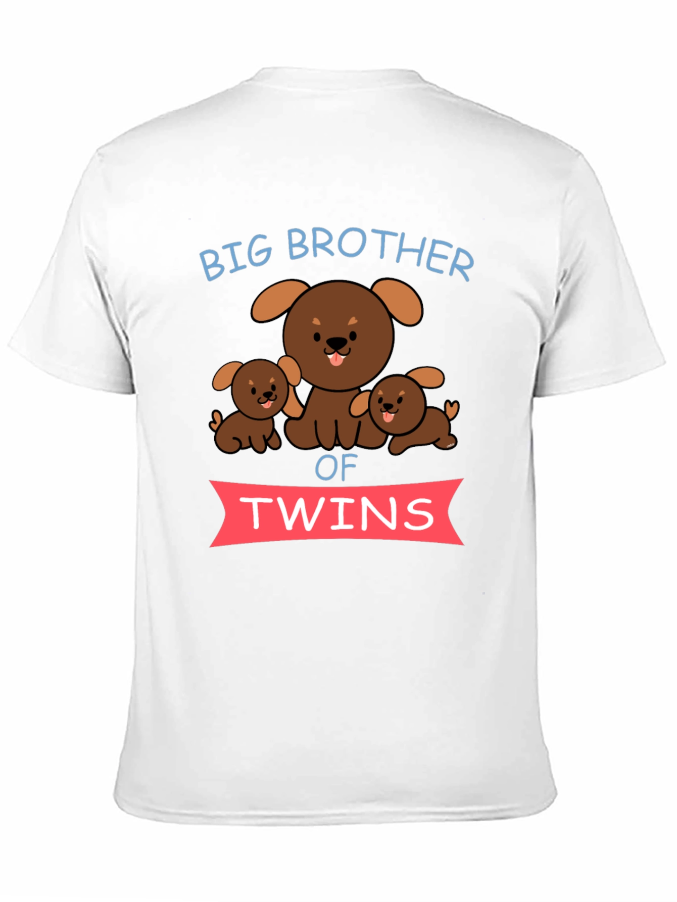 Big Brother of Twins Dog Graphic T-Shirt
