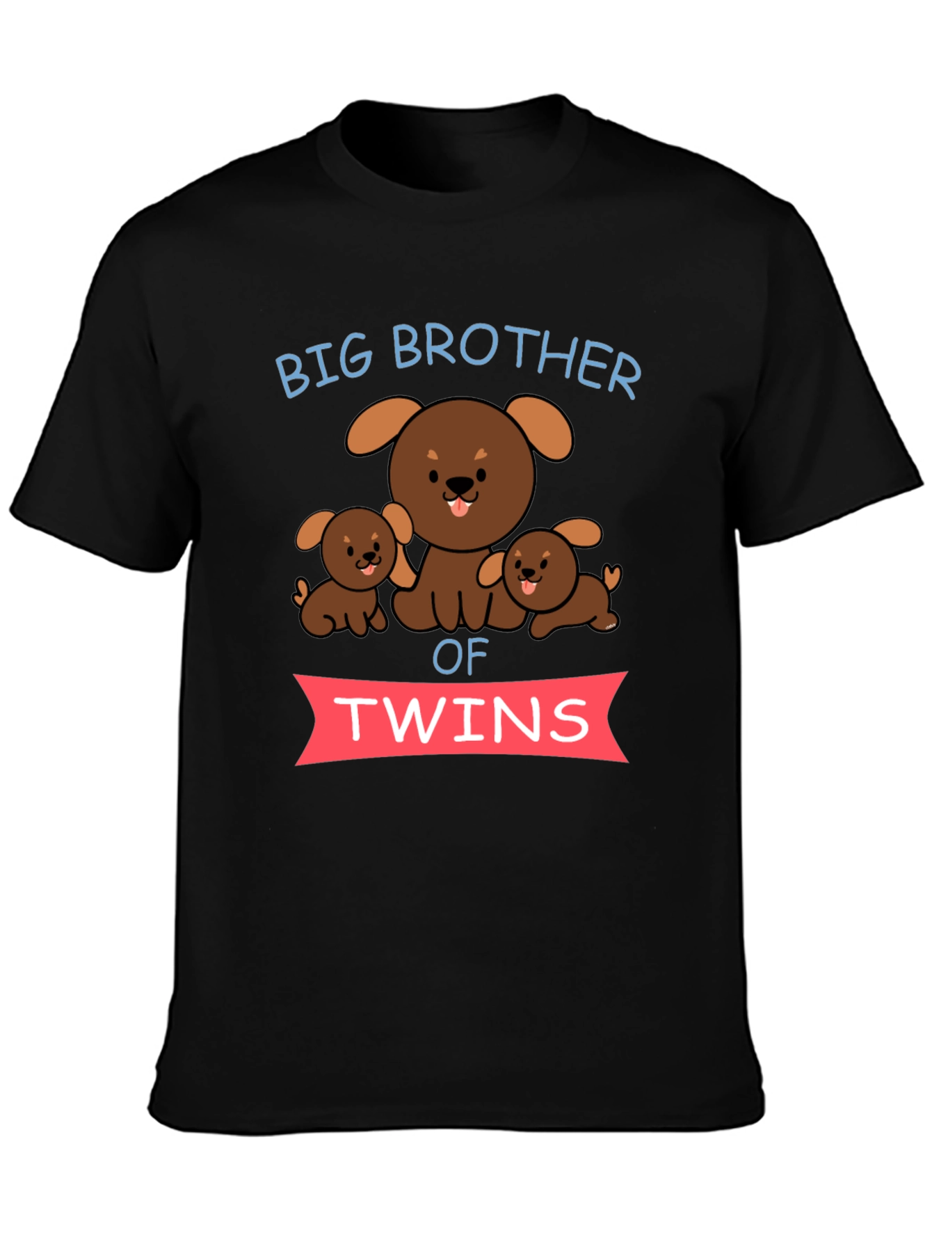 Big Brother of Twins Dog Graphic T-Shirt
