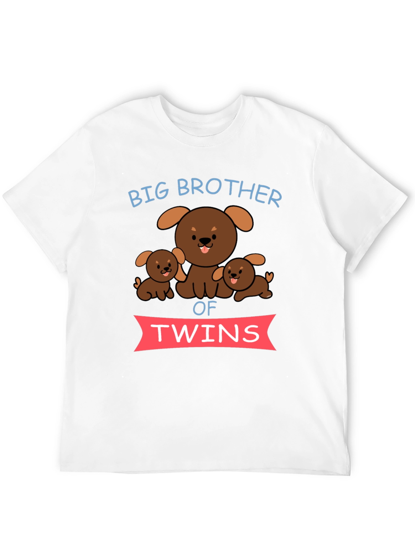 Big Brother of Twins Dog Graphic T-Shirt
