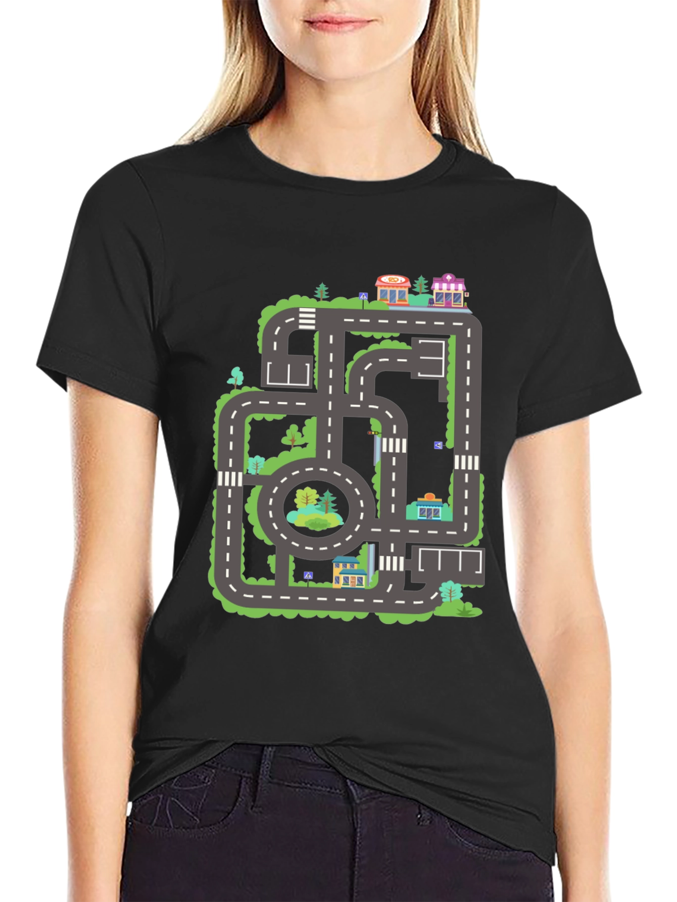 Road Map T-Shirt - City Adventure Tee