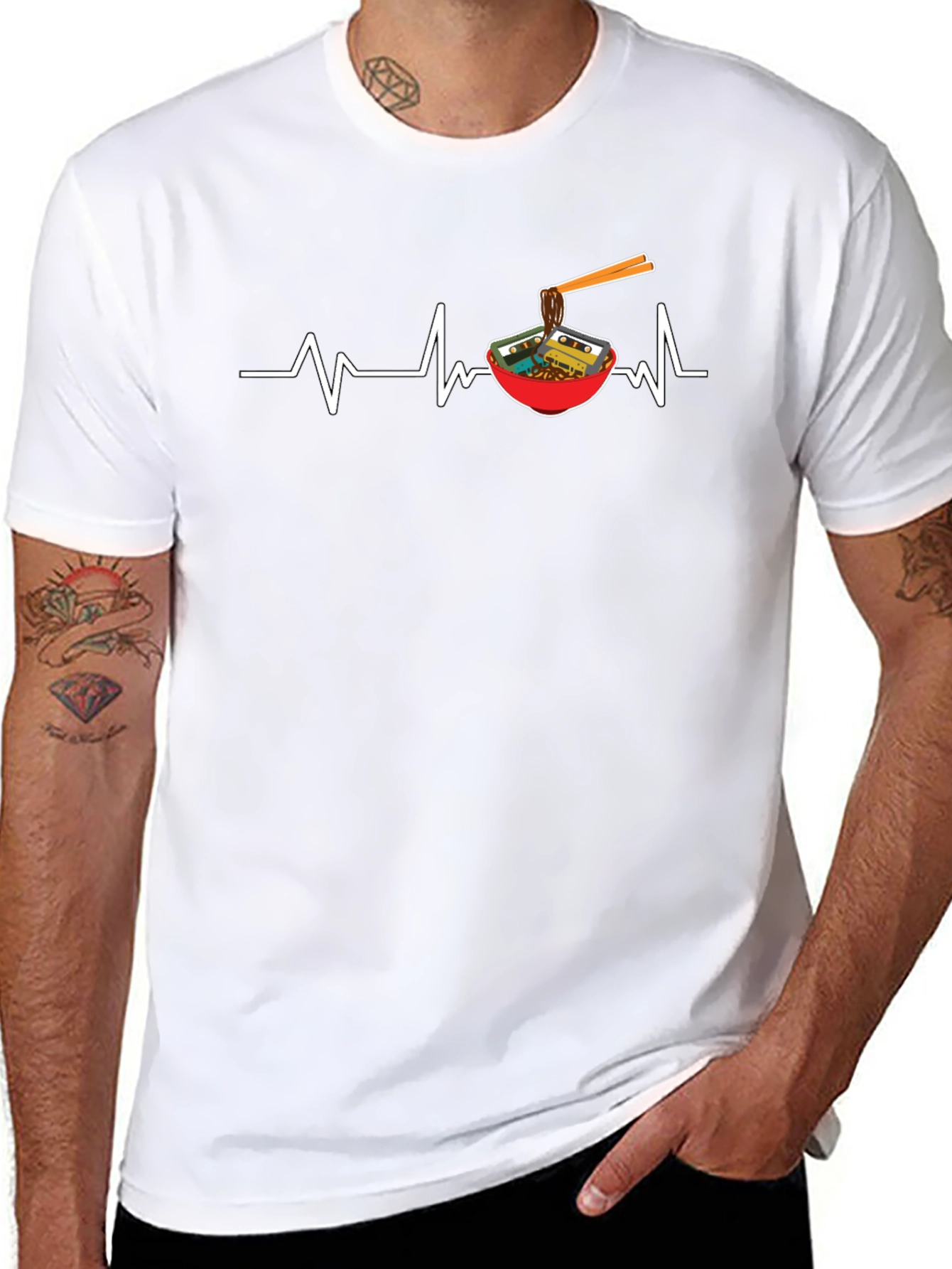 Ramen Heartbeat Graphic Tee