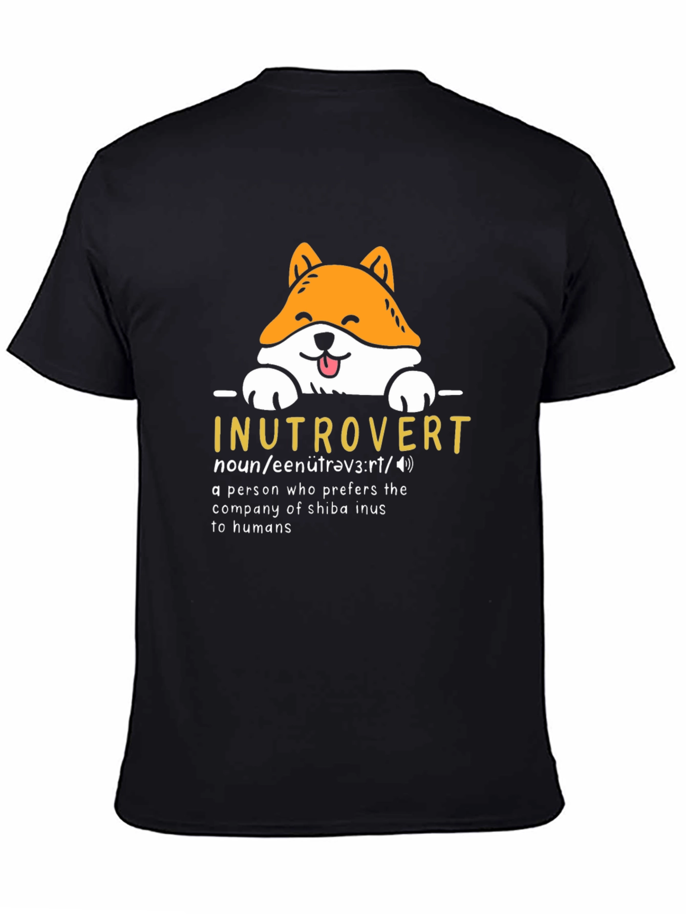 Inutrovert Shiba Inu Graphic Tee - Introvert Humor