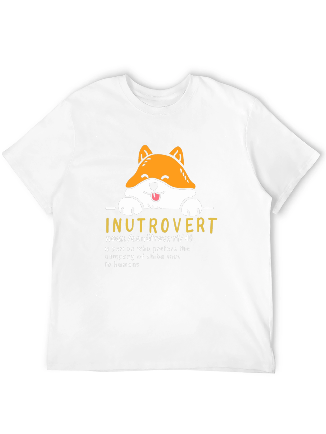 Inutrovert Shiba Inu Graphic Tee - Introvert Humor