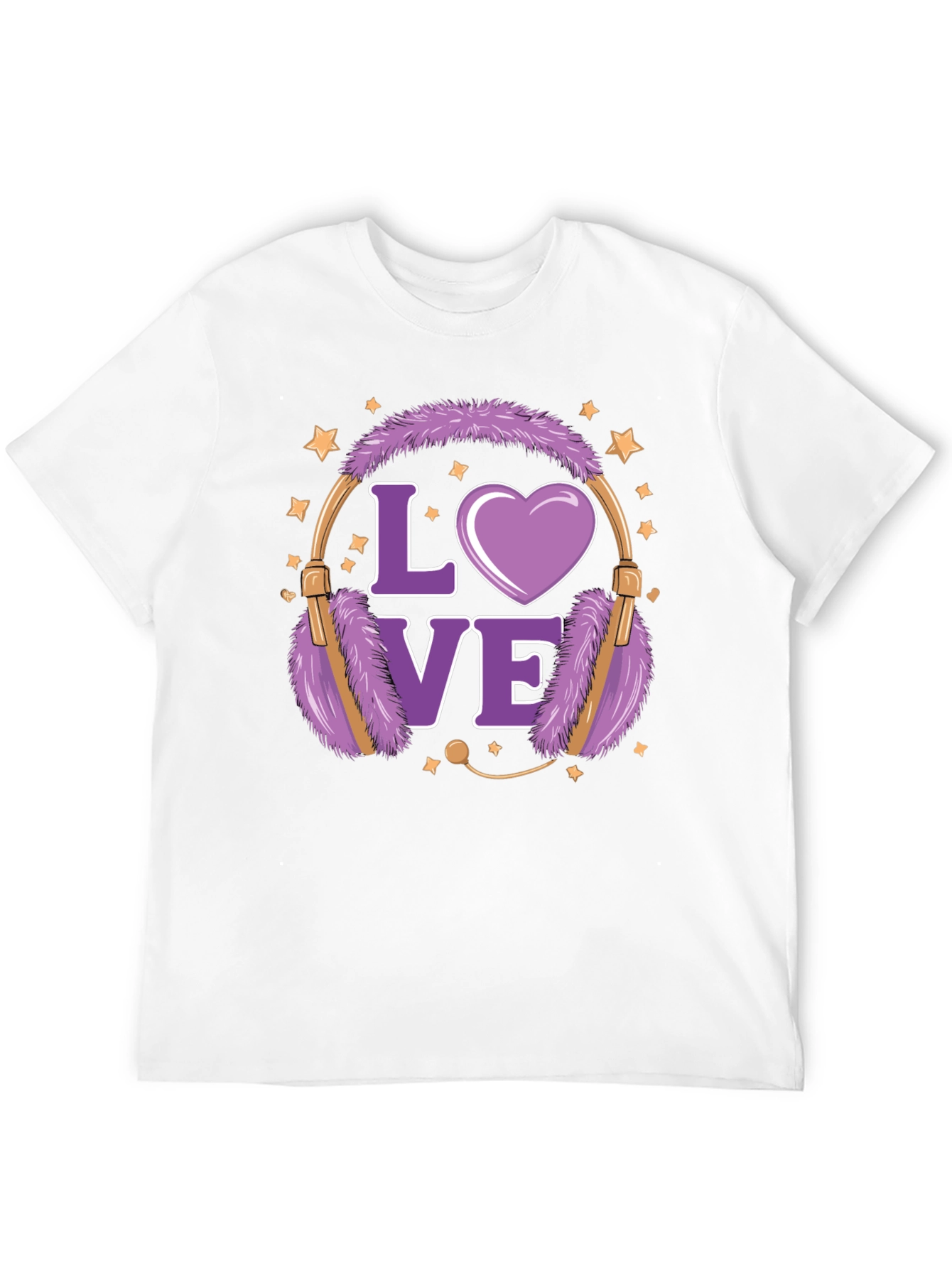 Love Headphones Graphic T-Shirt - Stylish Casual Wear