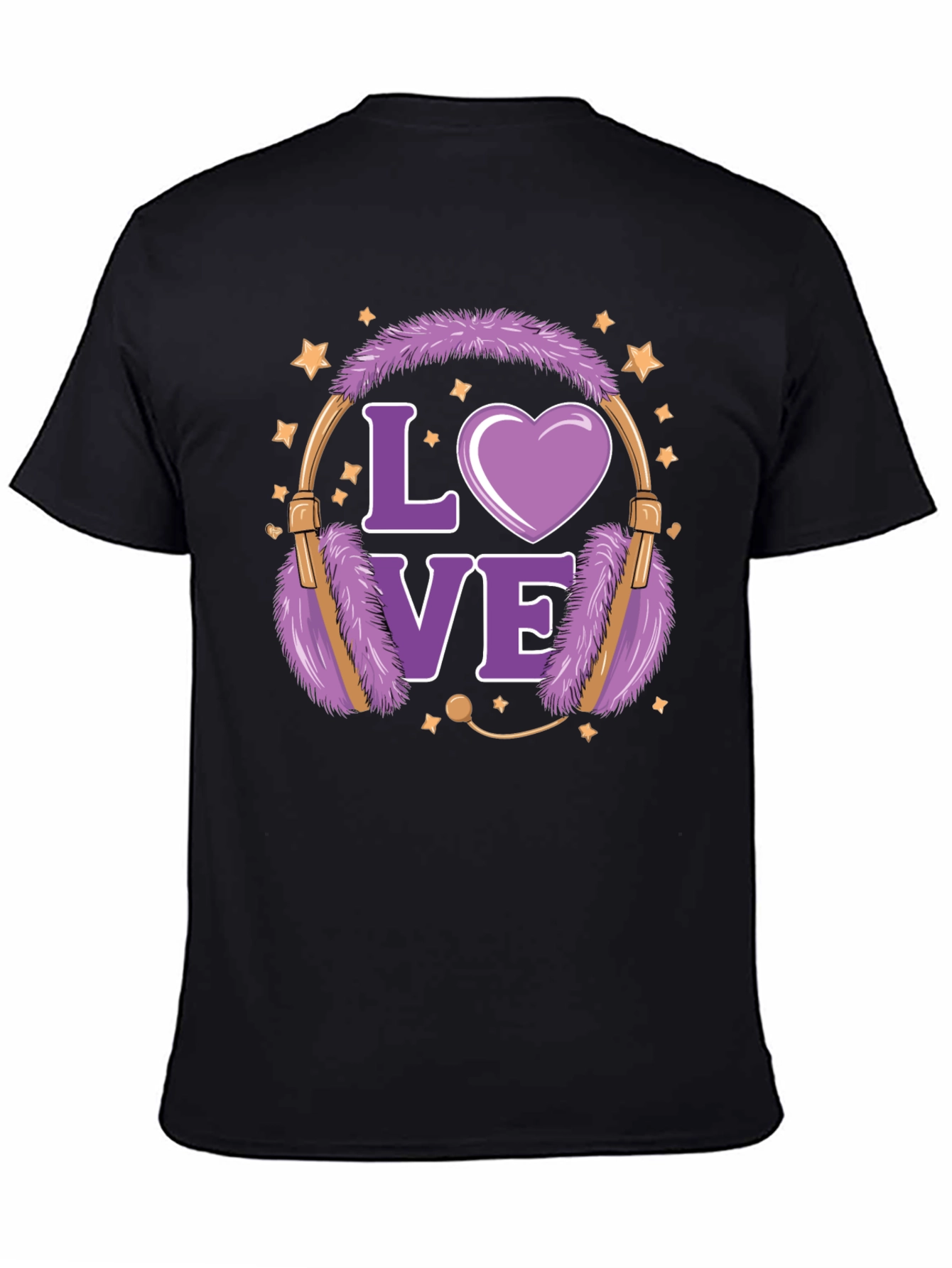 Love Headphones Graphic T-Shirt - Stylish Casual Wear