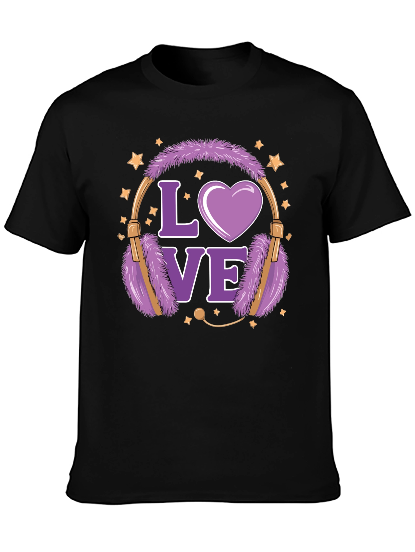 Love Headphones Graphic T-Shirt - Stylish Casual Wear