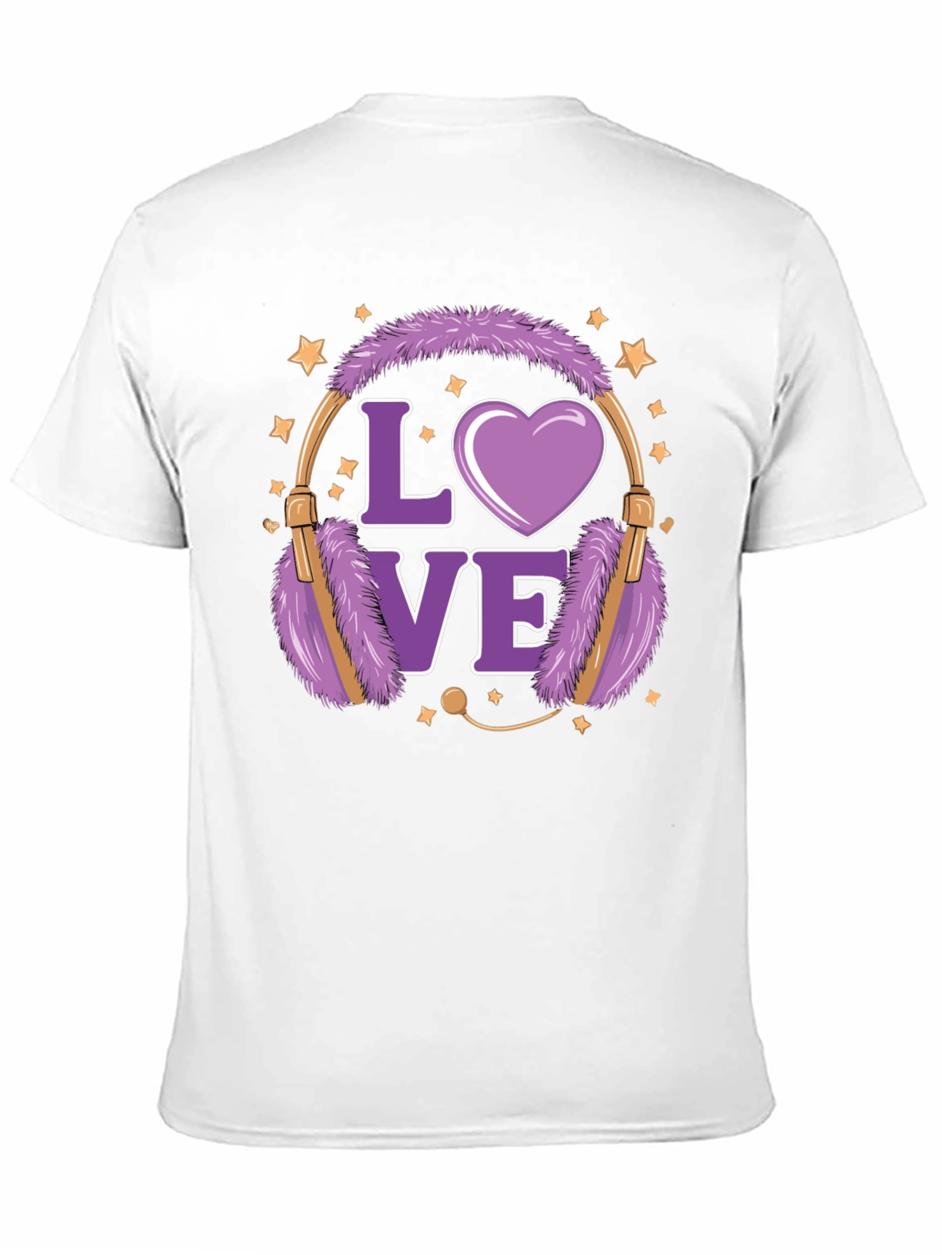 Love Headphones Graphic T-Shirt - Stylish Casual Wear