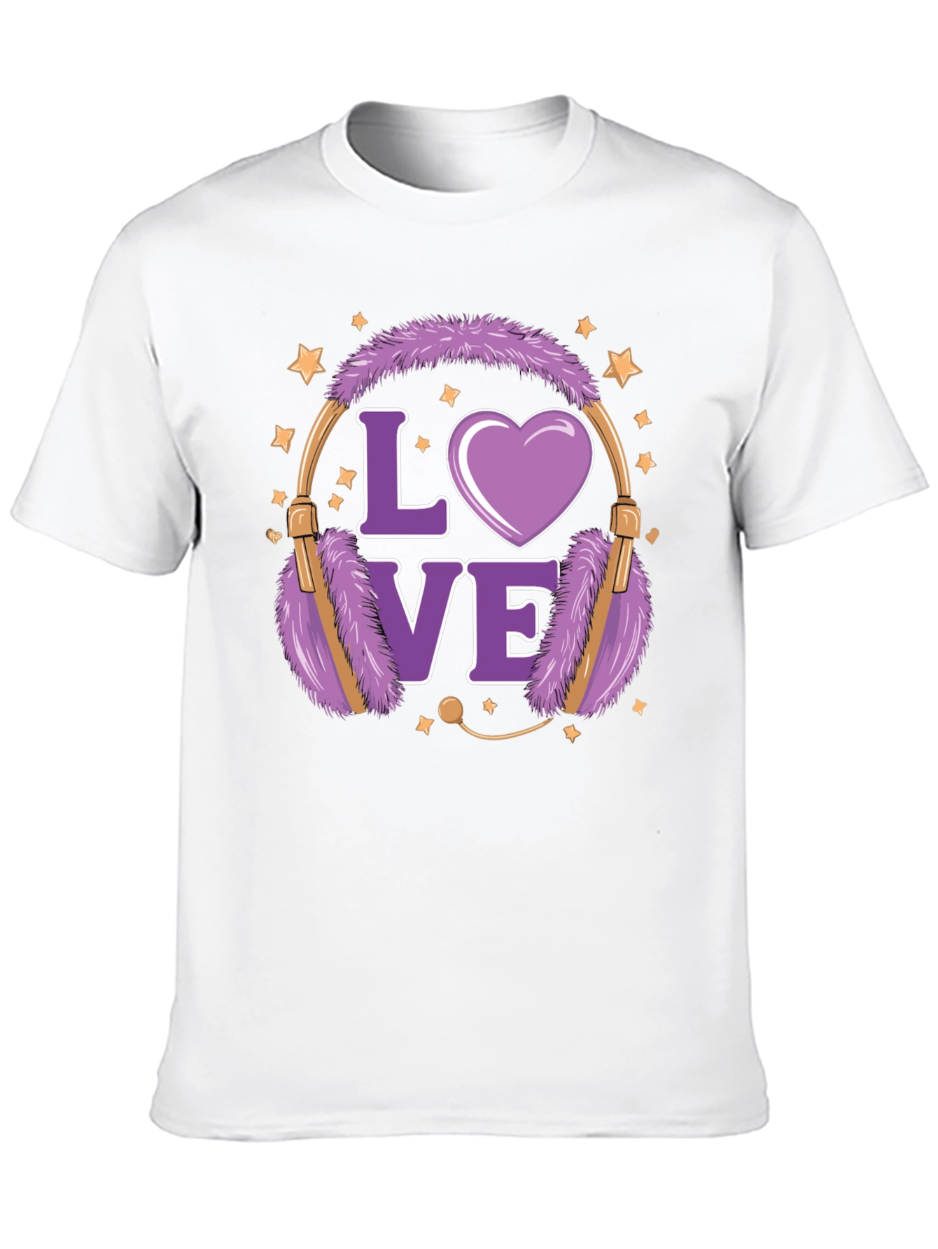 Love Headphones Graphic T-Shirt - Stylish Casual Wear