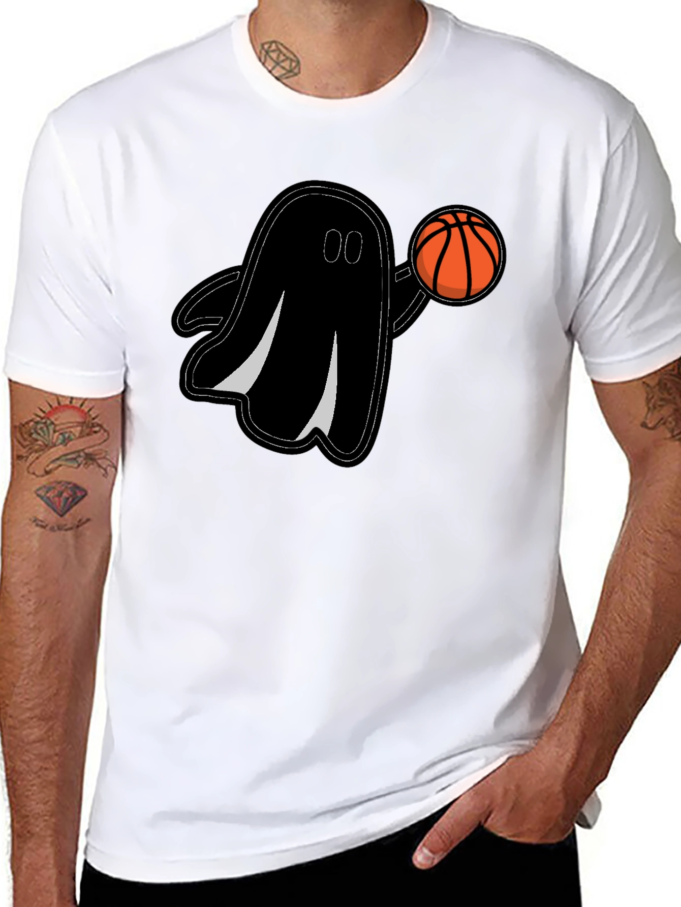 Ghost Basketball Graphic T-Shirt