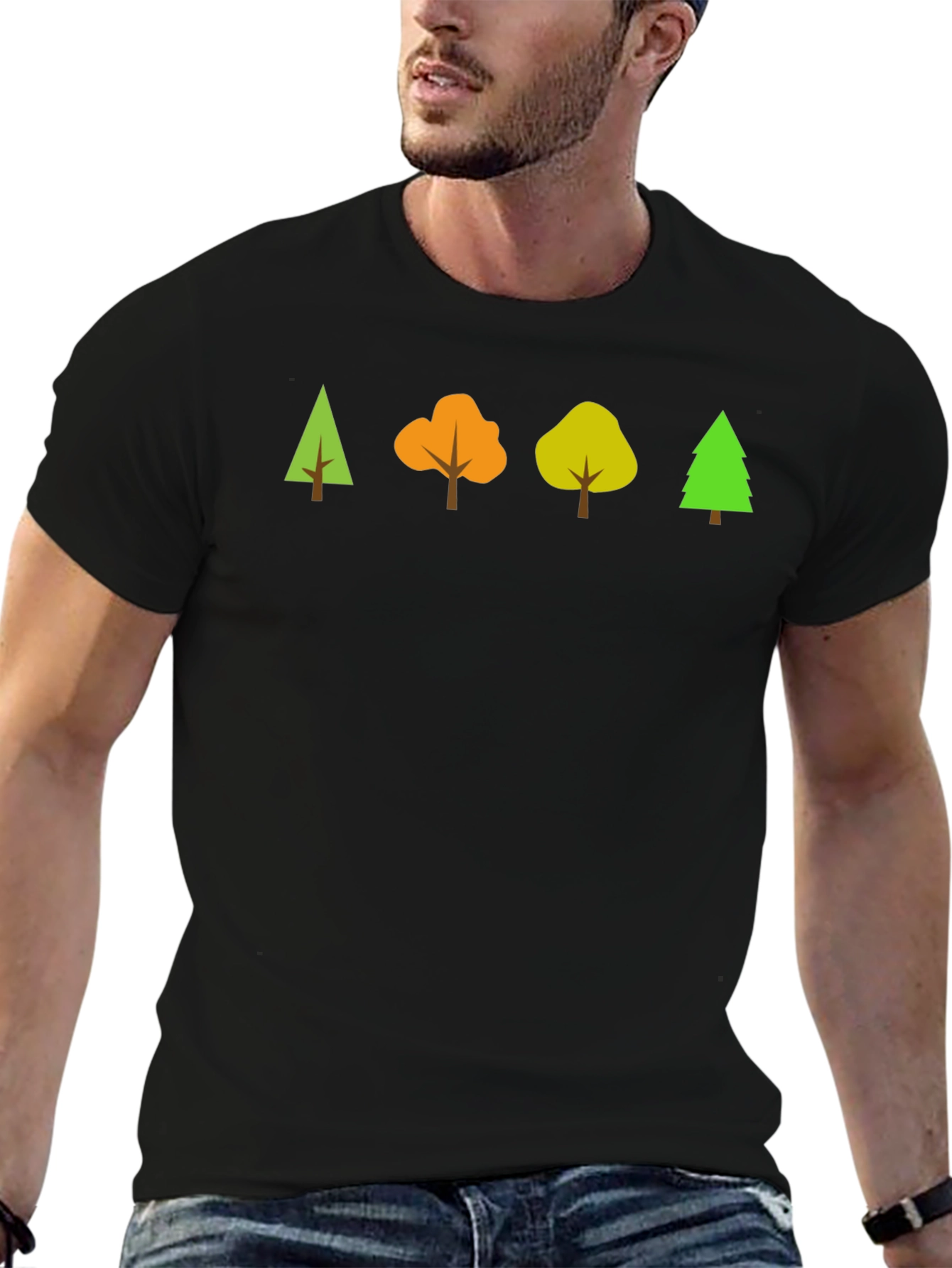 Nature Inspired Graphic Tee - Four Tree Design