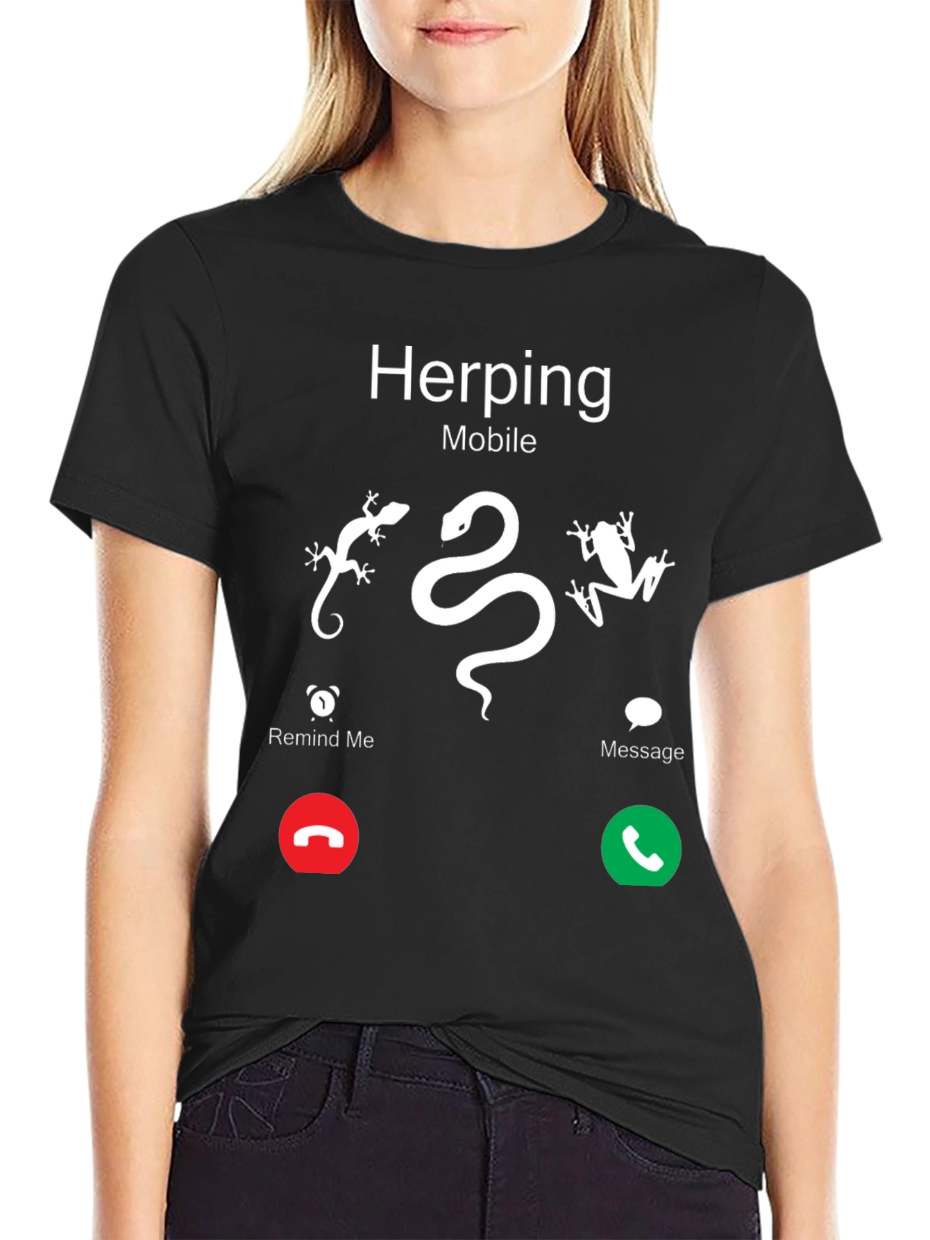 Herping Mobile T-Shirt - Reptile & Amphibian Lover Tee