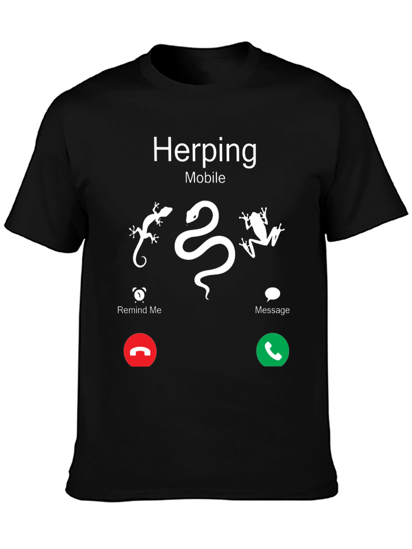 Herping Mobile T-Shirt - Reptile & Amphibian Lover Tee