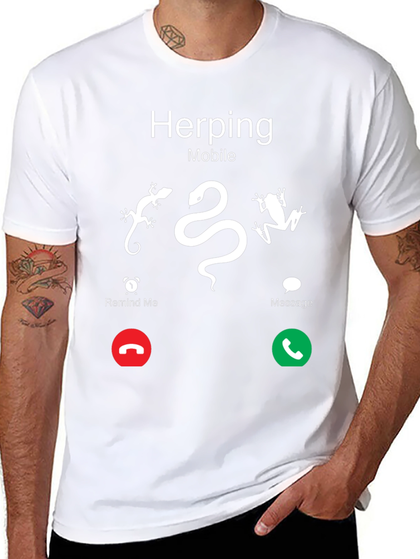 Herping Mobile T-Shirt - Reptile & Amphibian Lover Tee