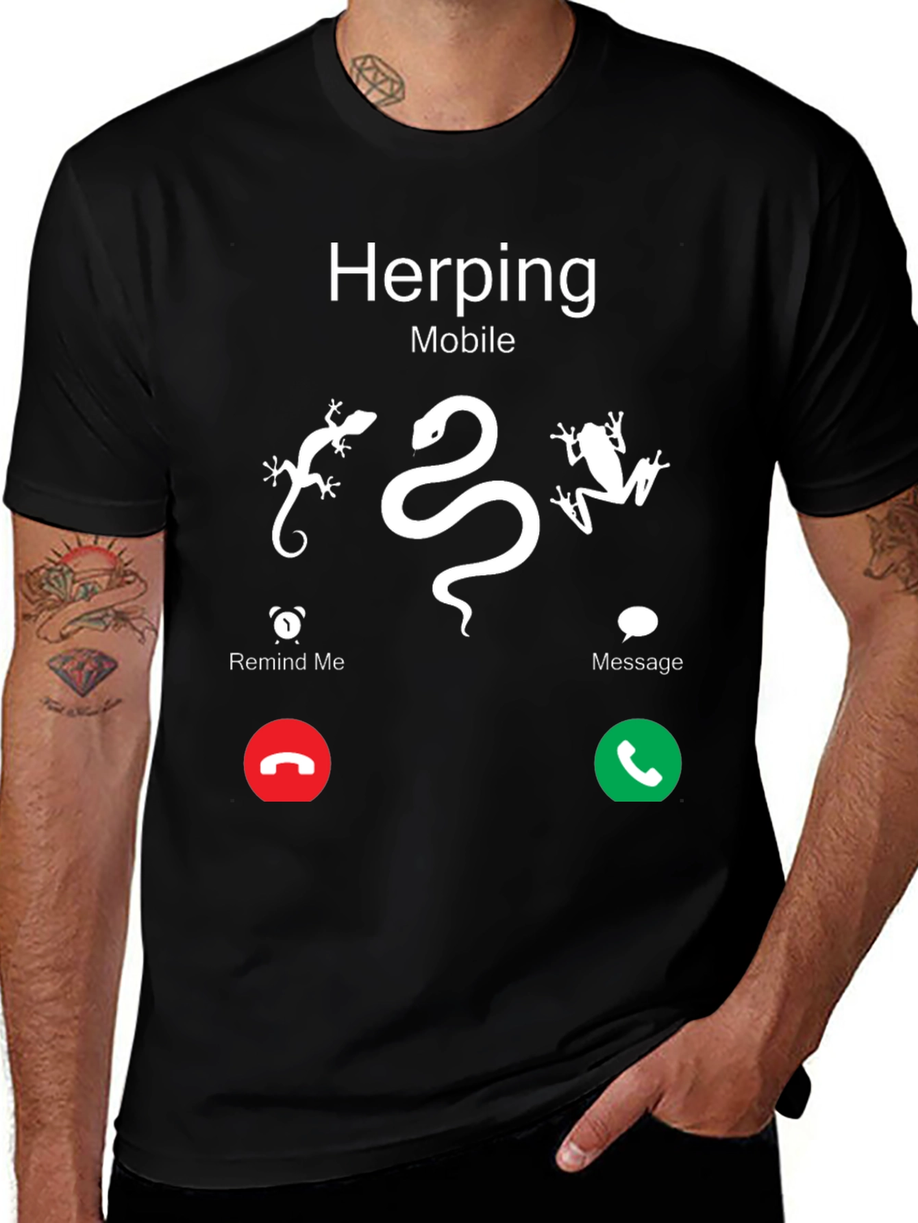 Herping Mobile T-Shirt - Reptile & Amphibian Lover Tee