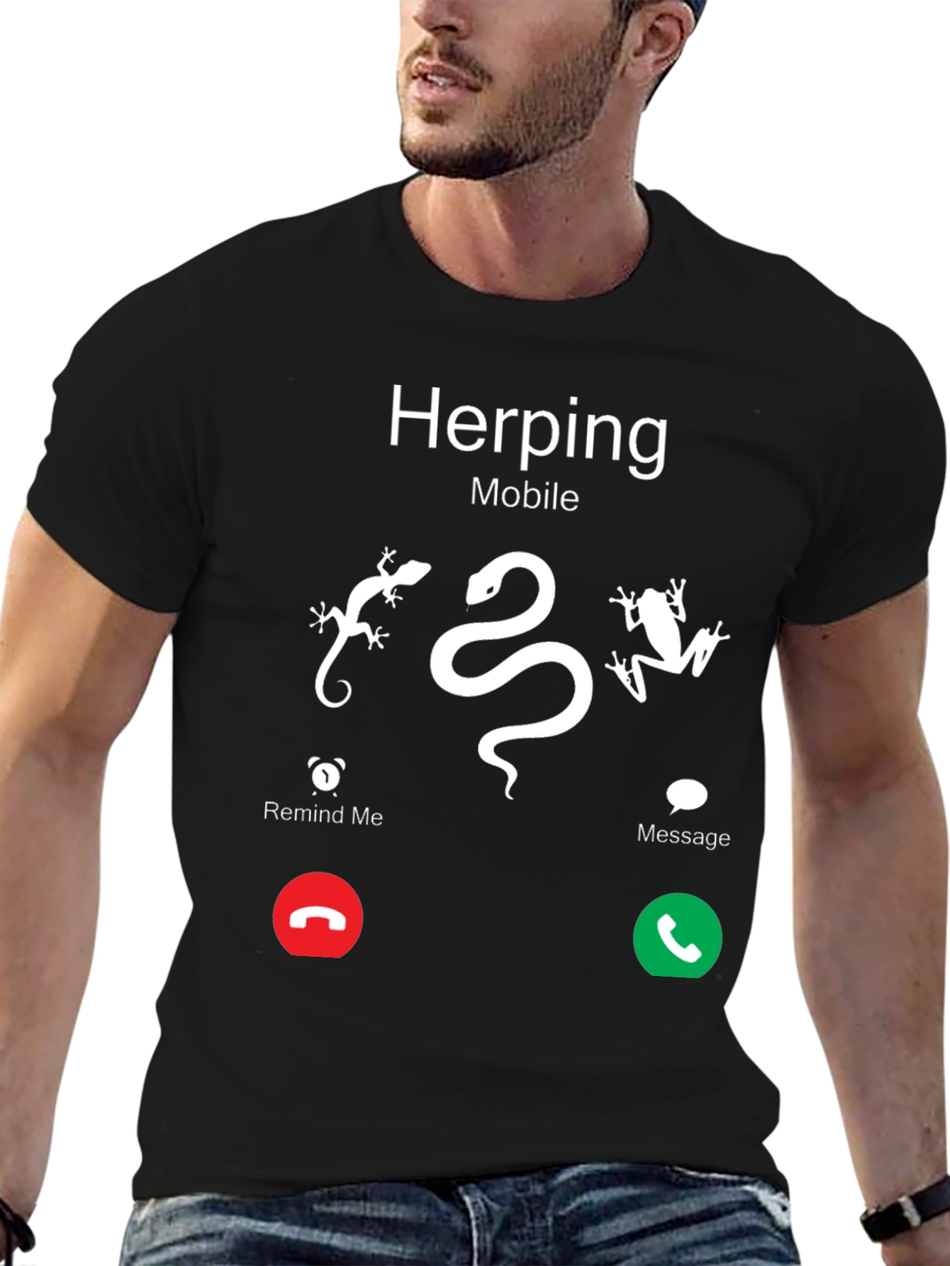 Herping Mobile T-Shirt - Reptile & Amphibian Lover Tee