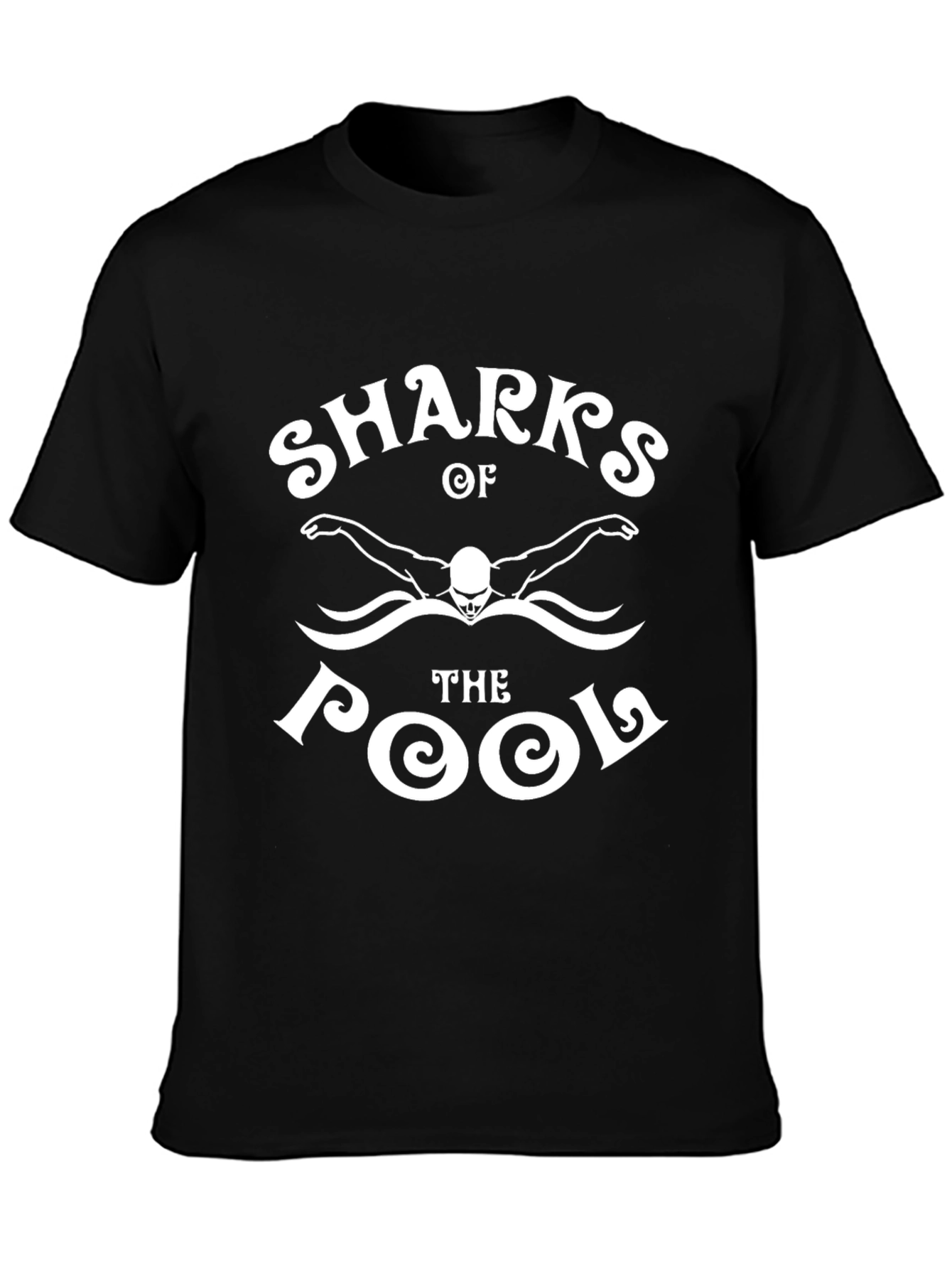 Sharks of the Pool Graphic T-Shirt Black
