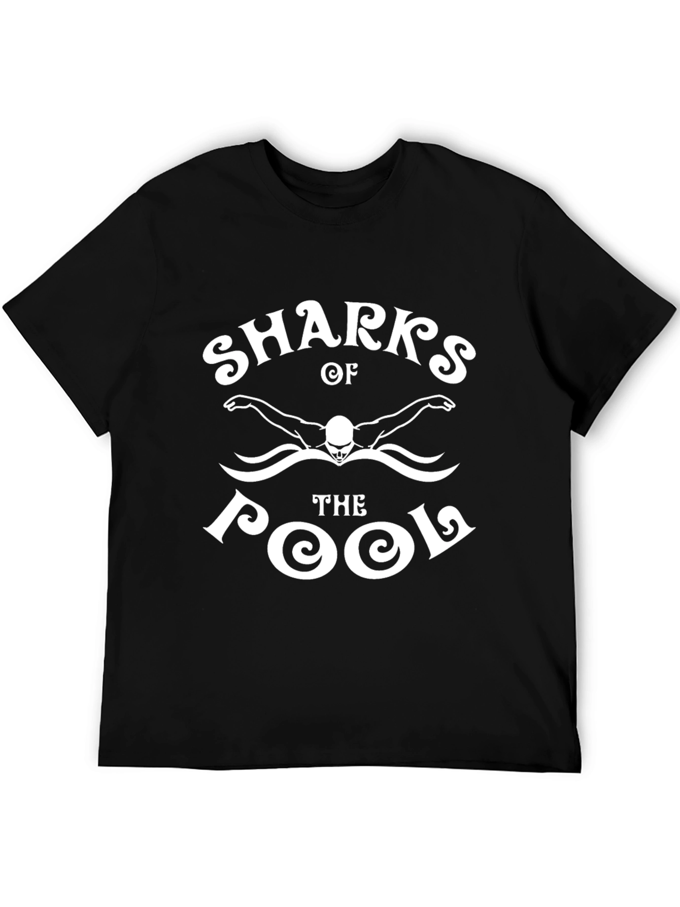 Sharks of the Pool Graphic T-Shirt Black