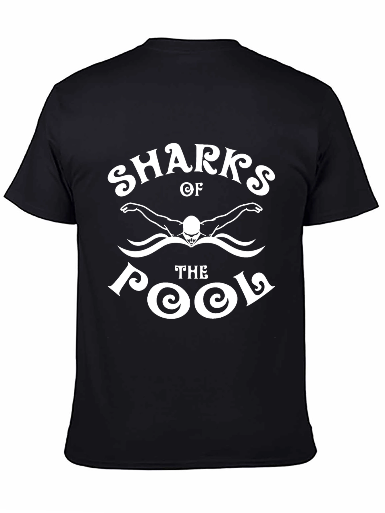 Sharks of the Pool Graphic T-Shirt Black