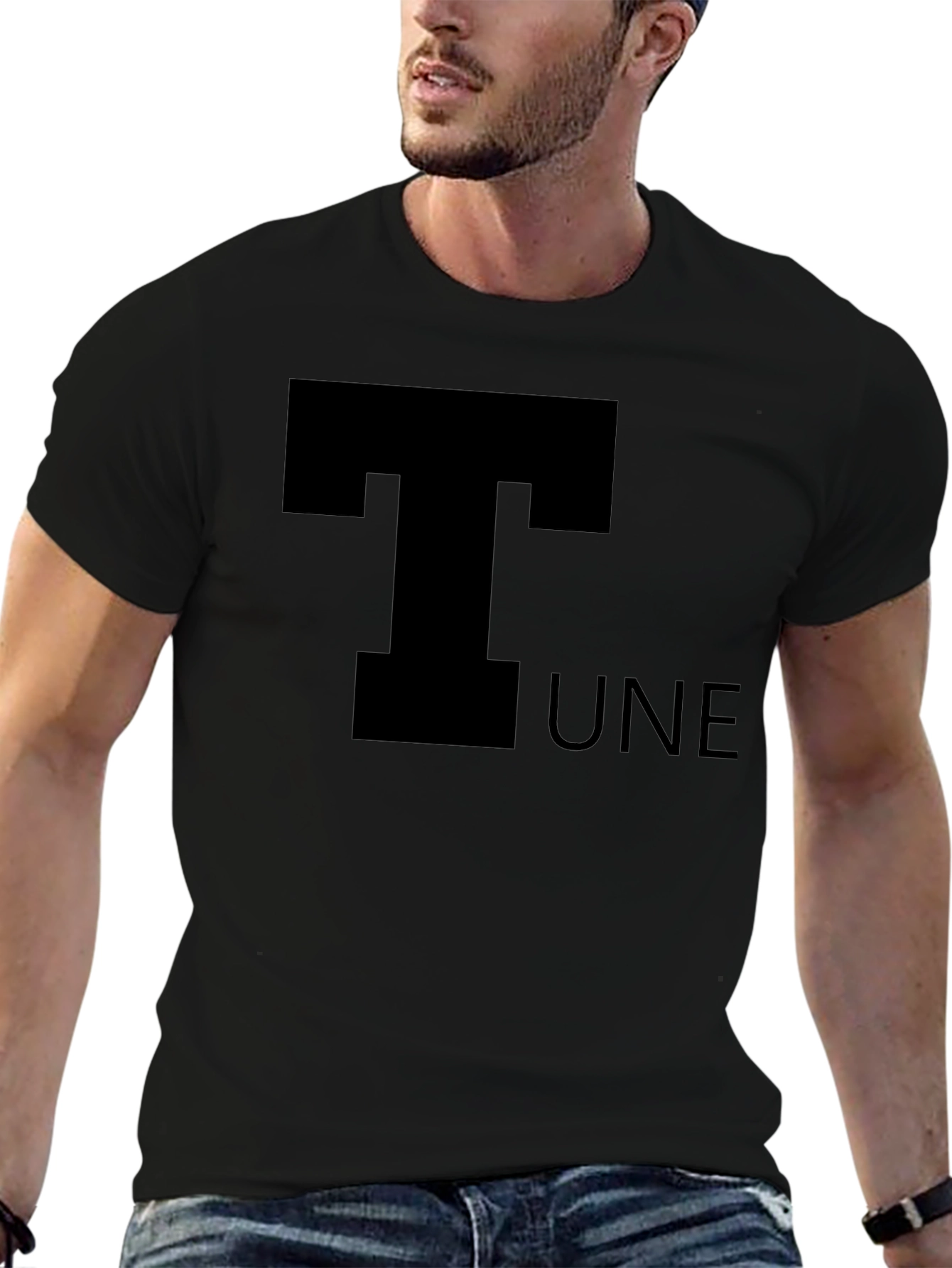 T-UNE Black Graphic Tee