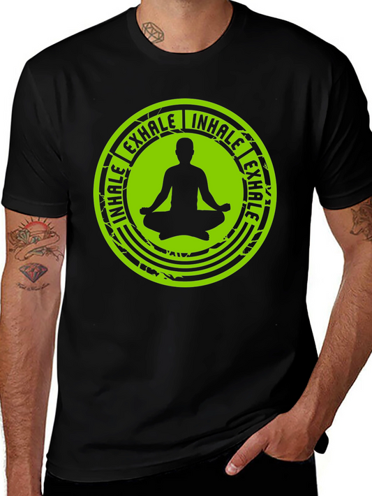 Yoga Meditation Inhale Exhale Black T-Shirt