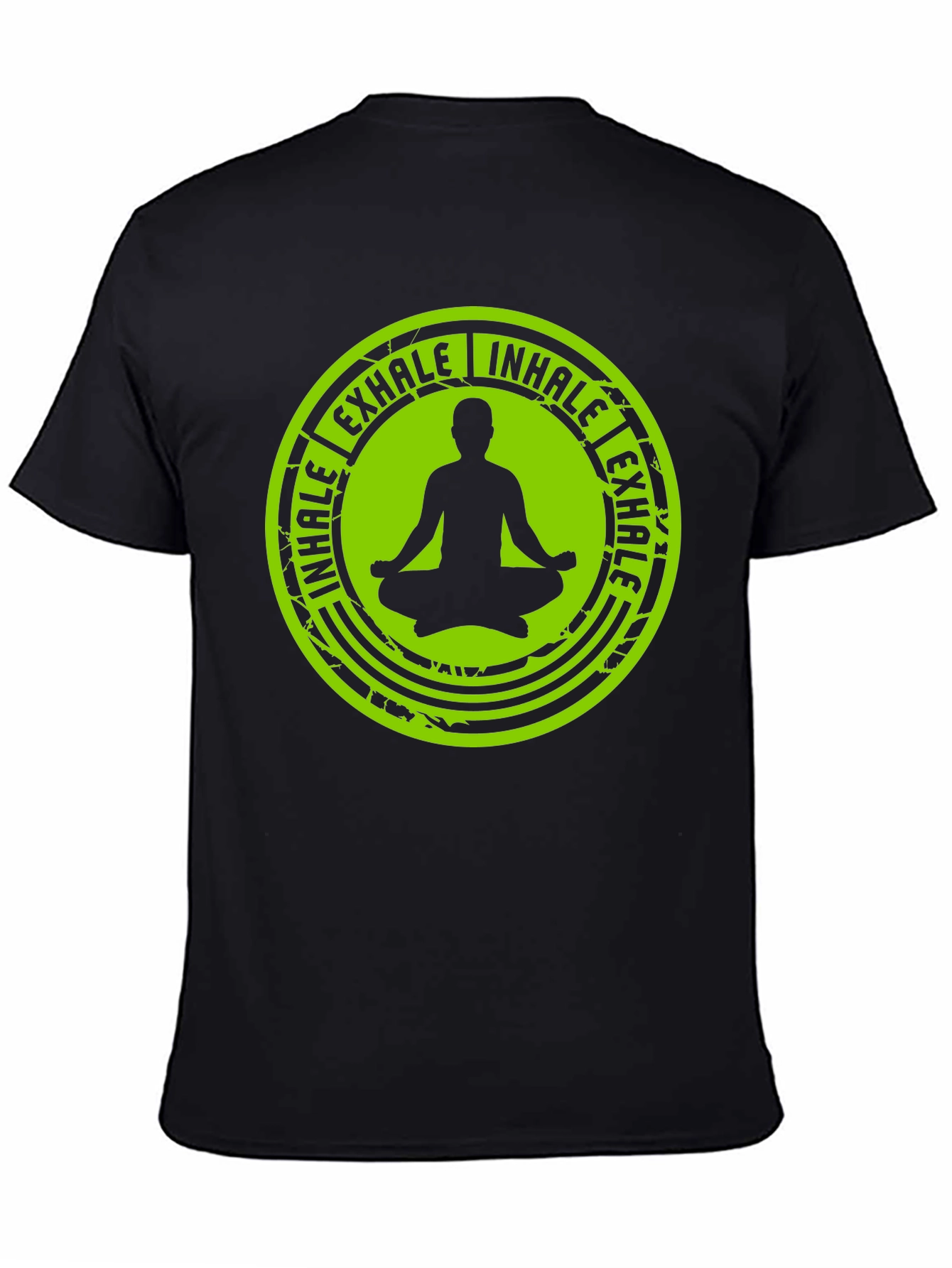 Yoga Meditation Inhale Exhale Black T-Shirt