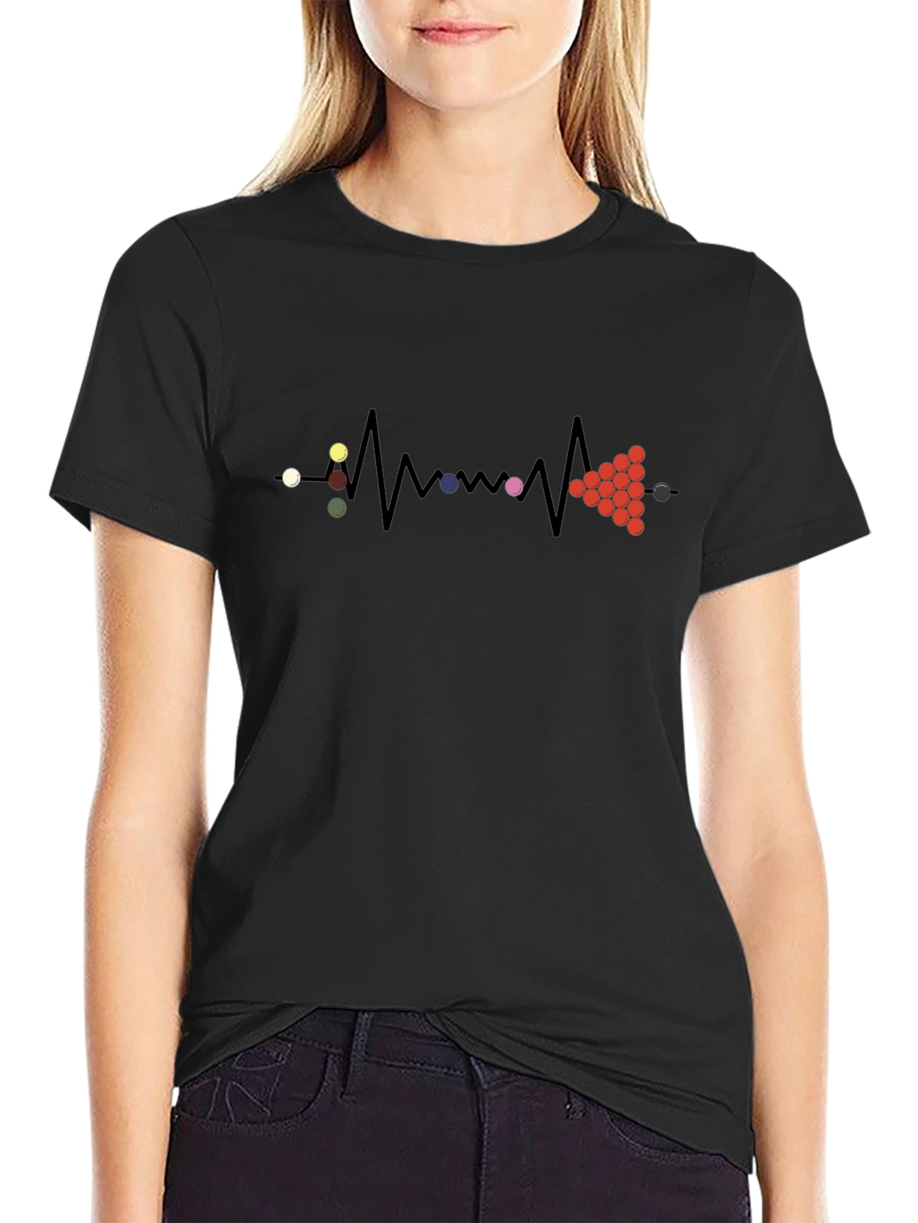 Snooker Heartbeat T-Shirt - Billiards Passion