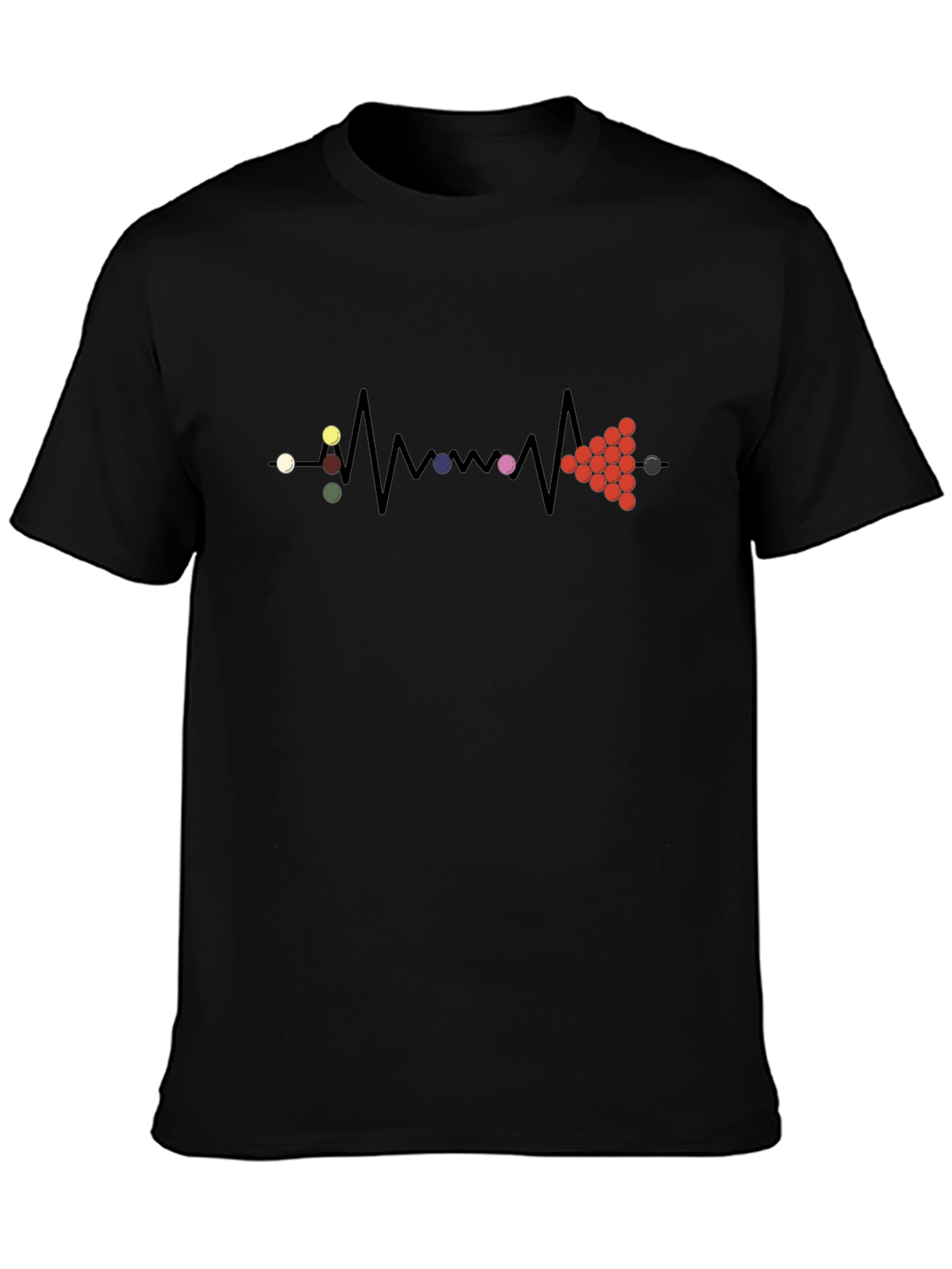 Snooker Heartbeat T-Shirt - Billiards Passion