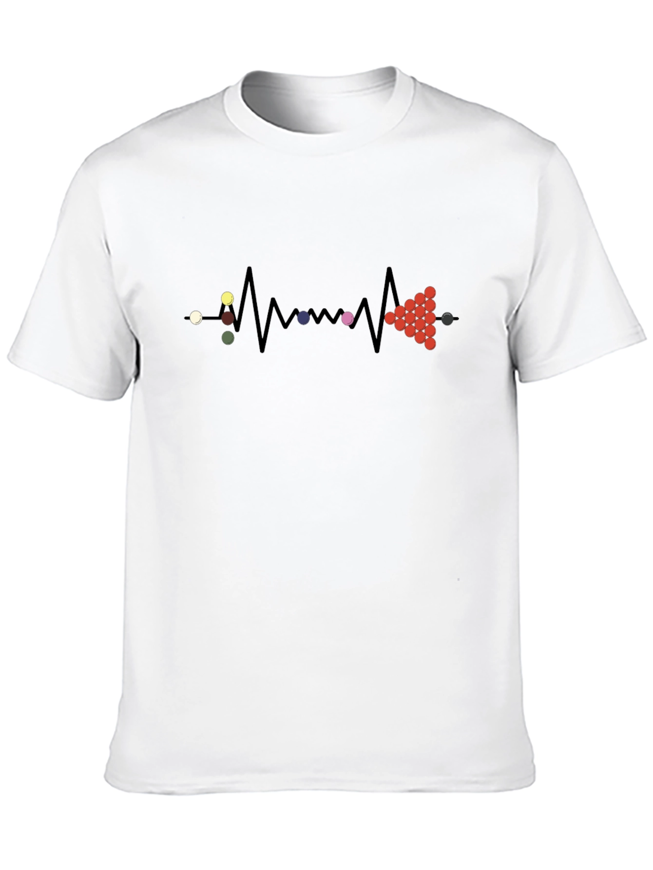 Snooker Heartbeat T-Shirt - Billiards Passion