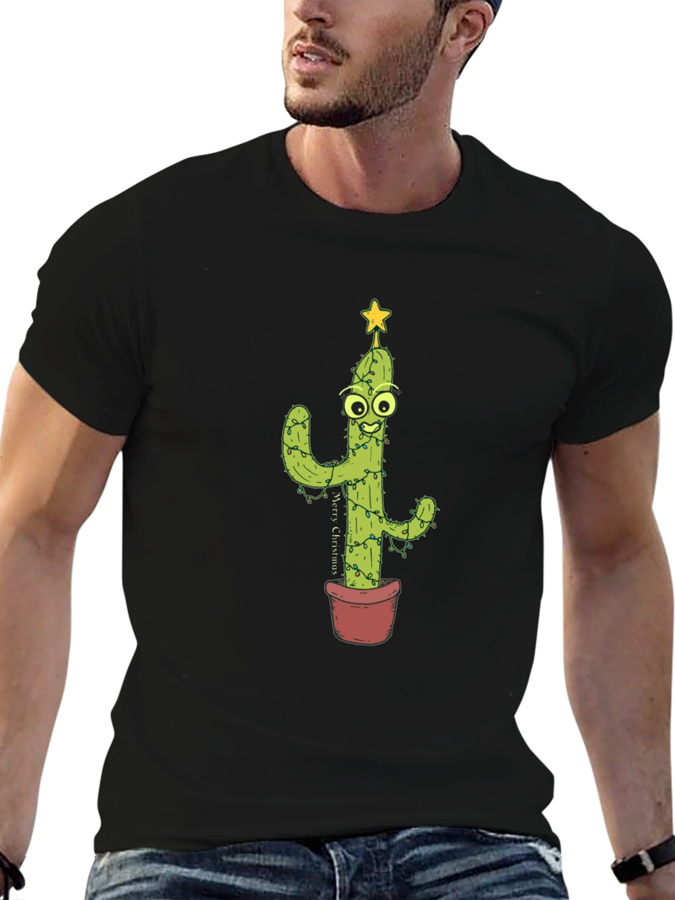 Festive Cactus Christmas Tee