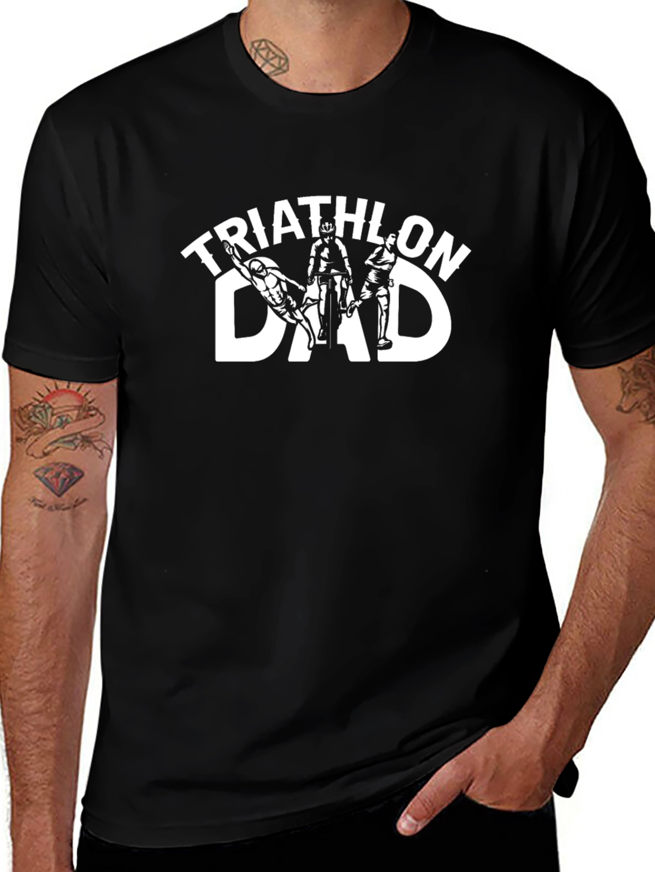 Triathlon Dad T-Shirt - Perfect for Active Dads