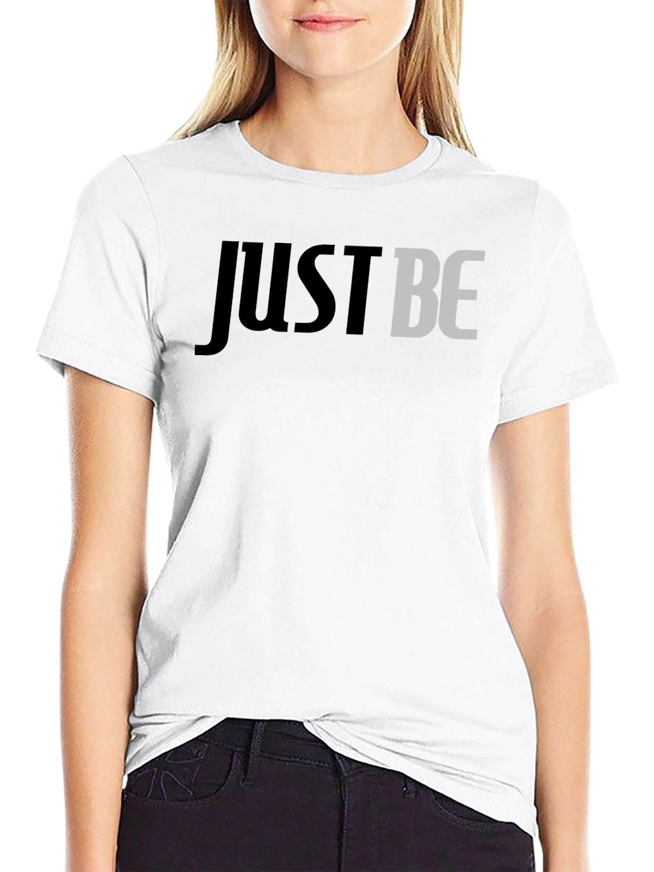 Just Be Graphic Tee - Stylish Mens Black T-Shirt