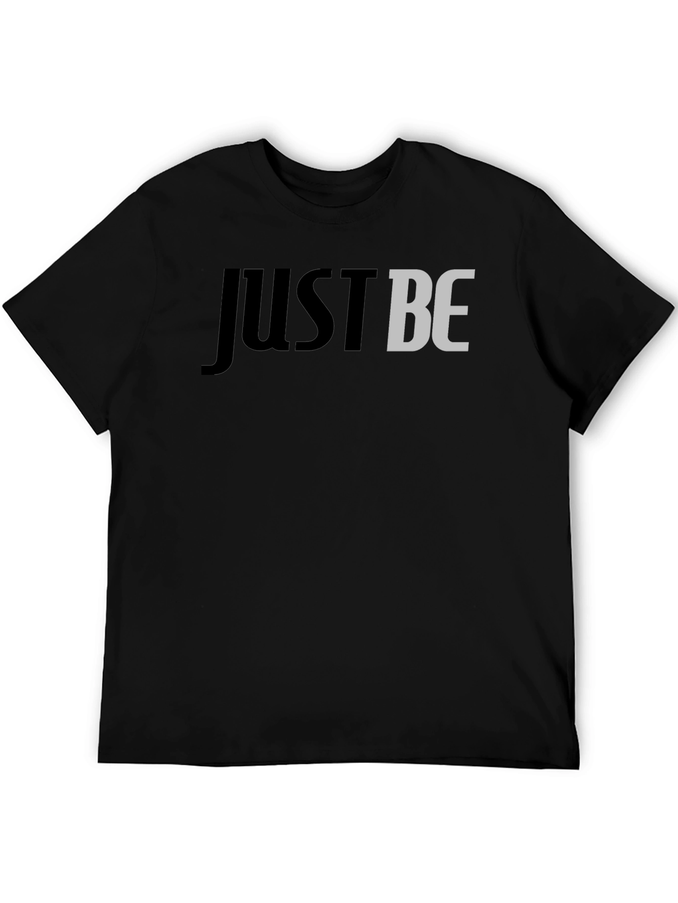 Just Be Graphic Tee - Stylish Mens Black T-Shirt