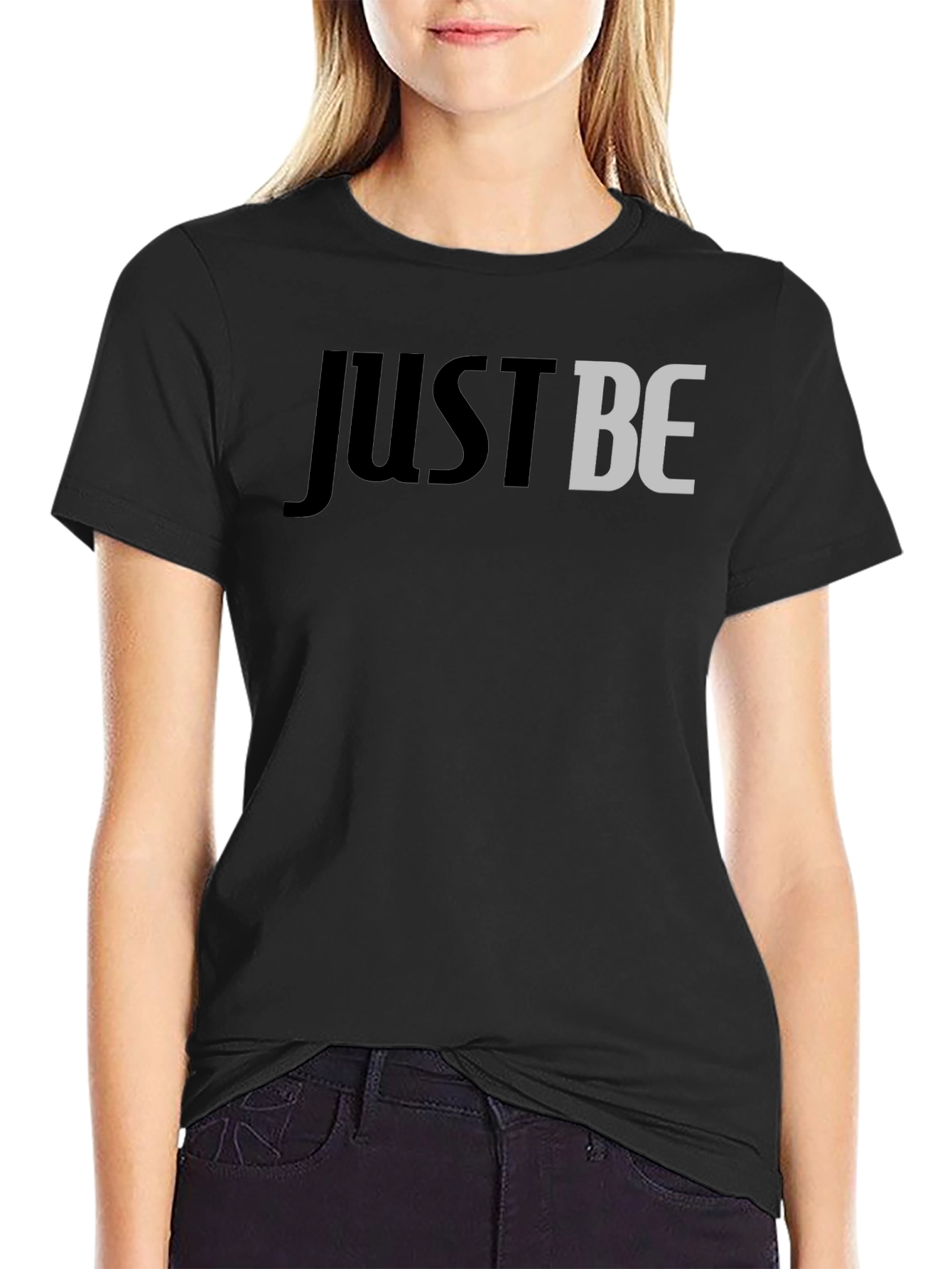 Just Be Graphic Tee - Stylish Mens Black T-Shirt