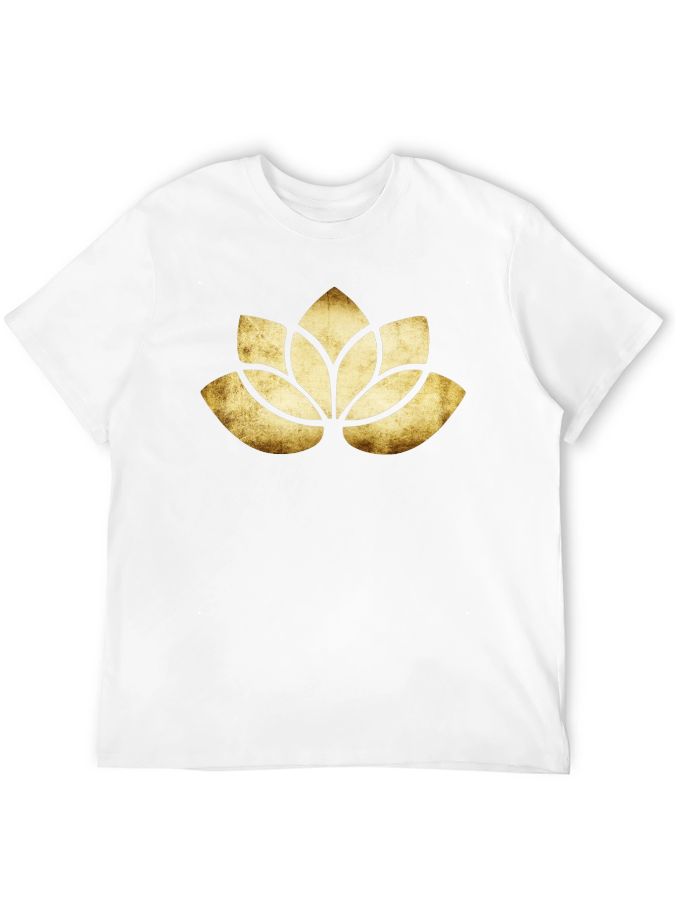 Lotus Flower Graphic Black T-Shirt