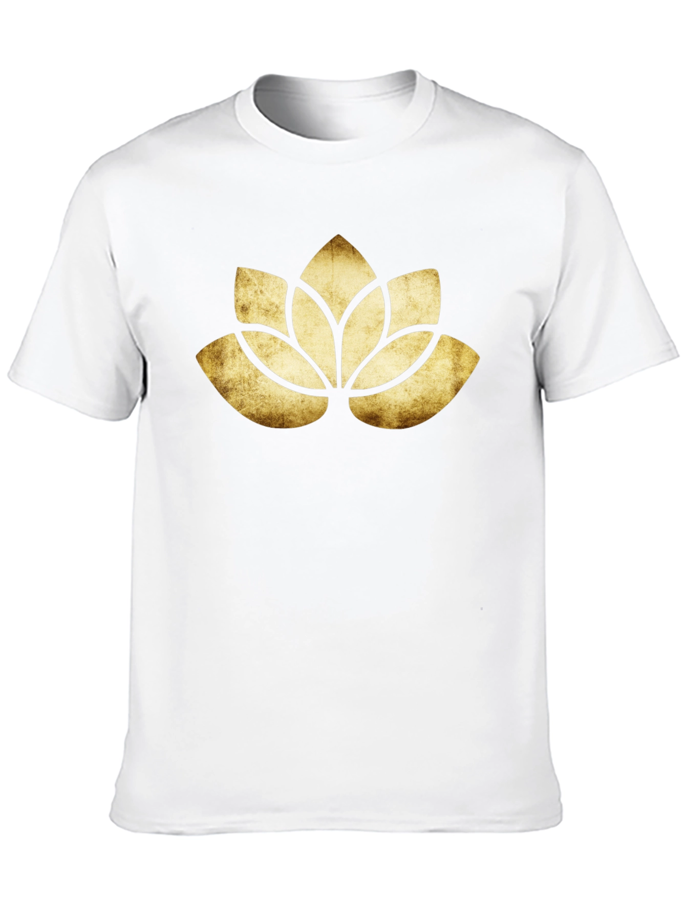 Lotus Flower Graphic Black T-Shirt