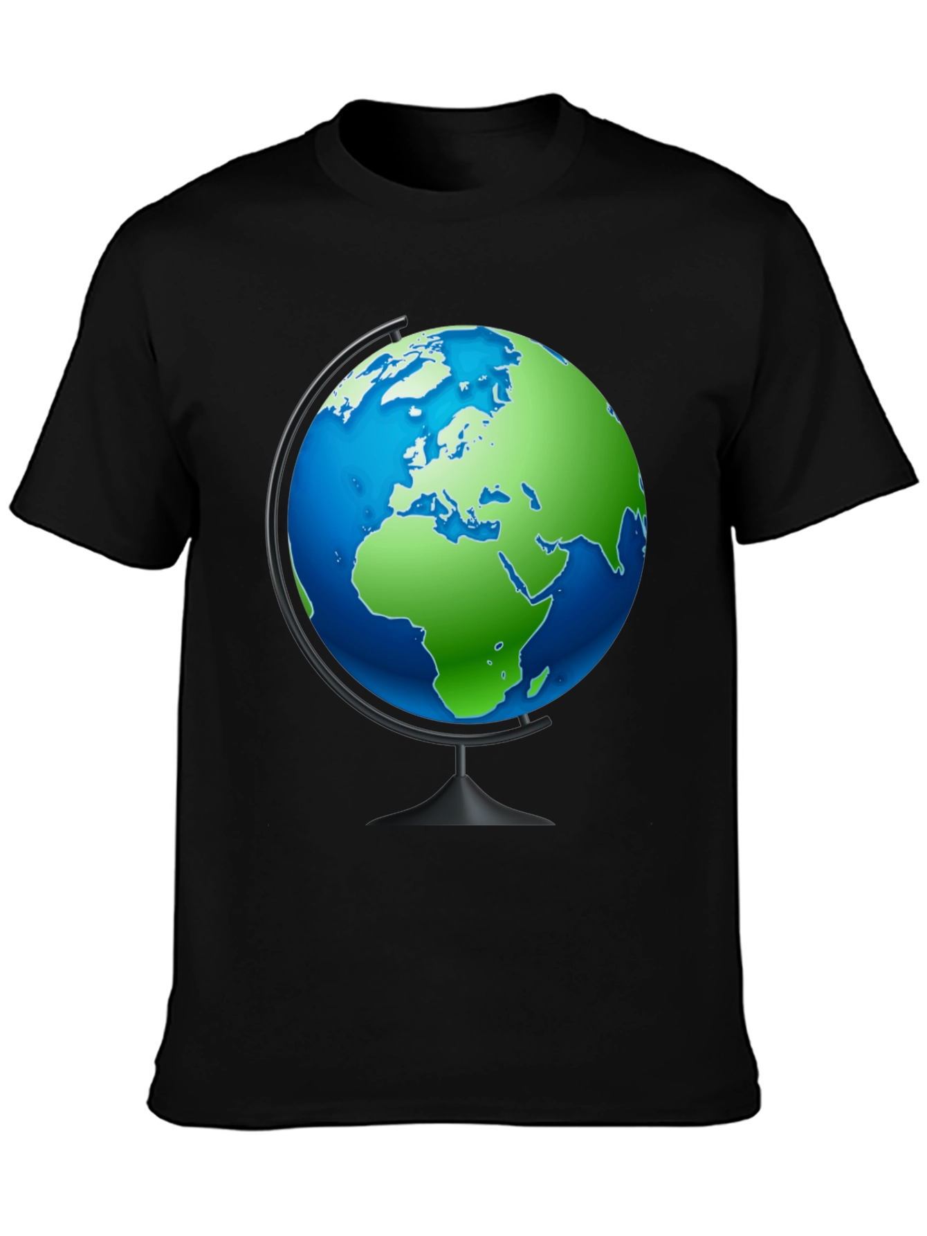Globe Graphic Black T-Shirt - Travel the World!