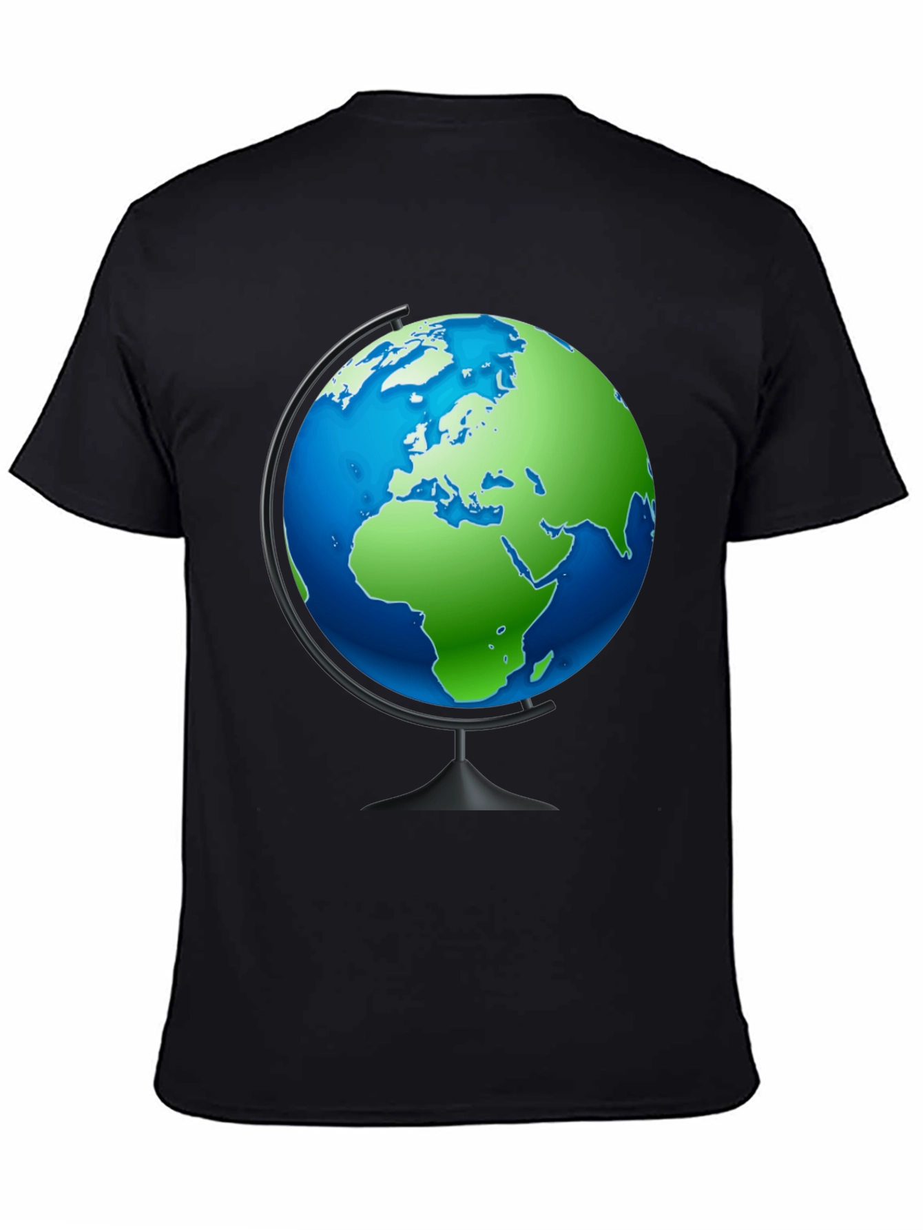 Globe Graphic Black T-Shirt - Travel the World!