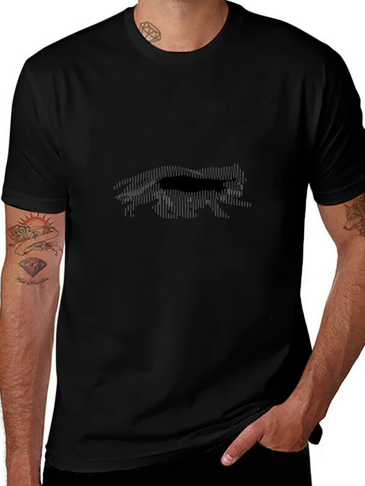 Abstract Bear Graphic Black T-Shirt