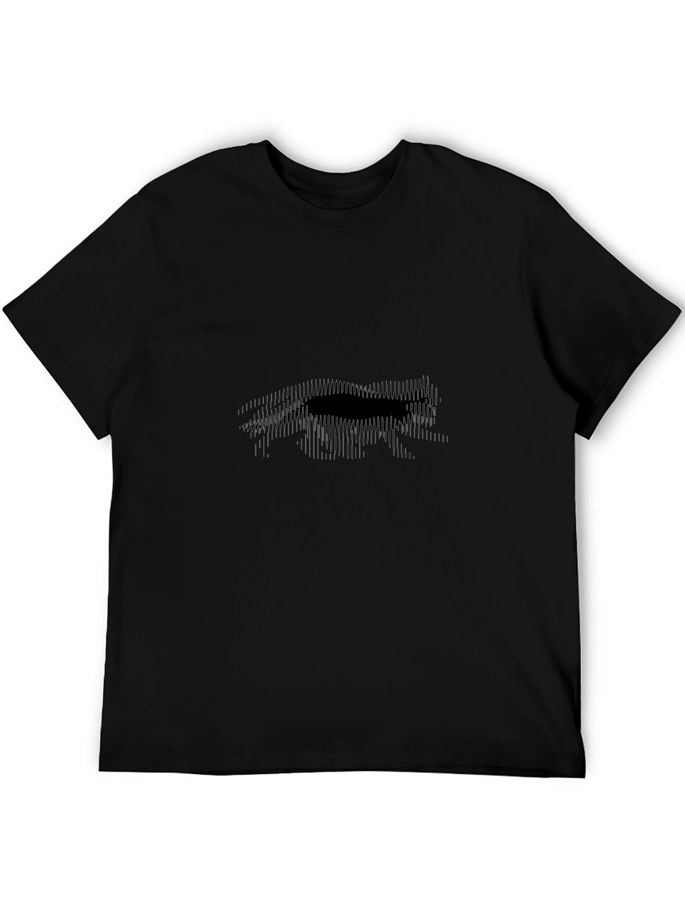 Abstract Bear Graphic Black T-Shirt
