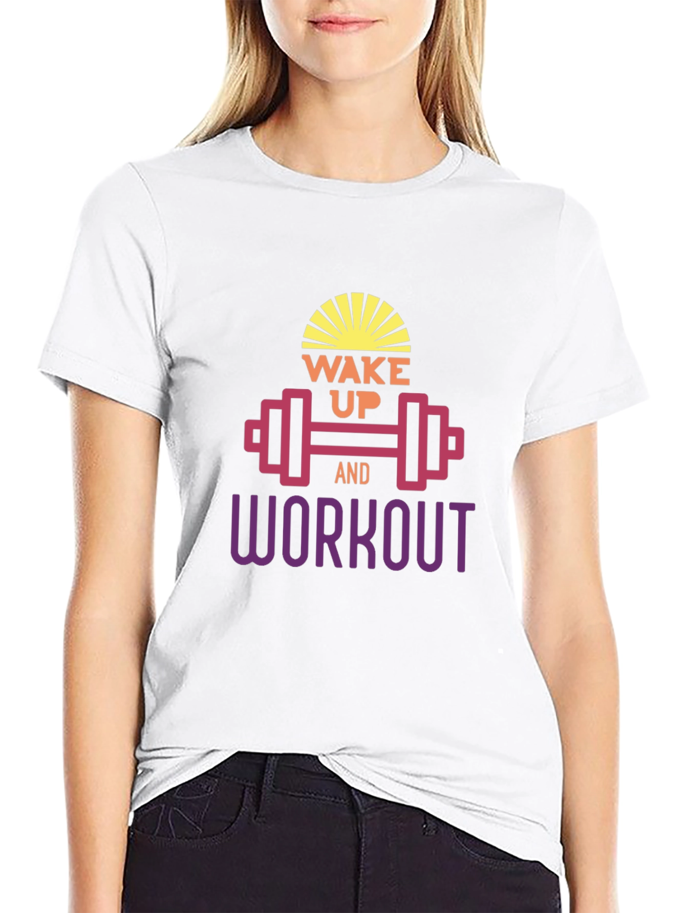 Wake Up & Workout Black T-Shirt